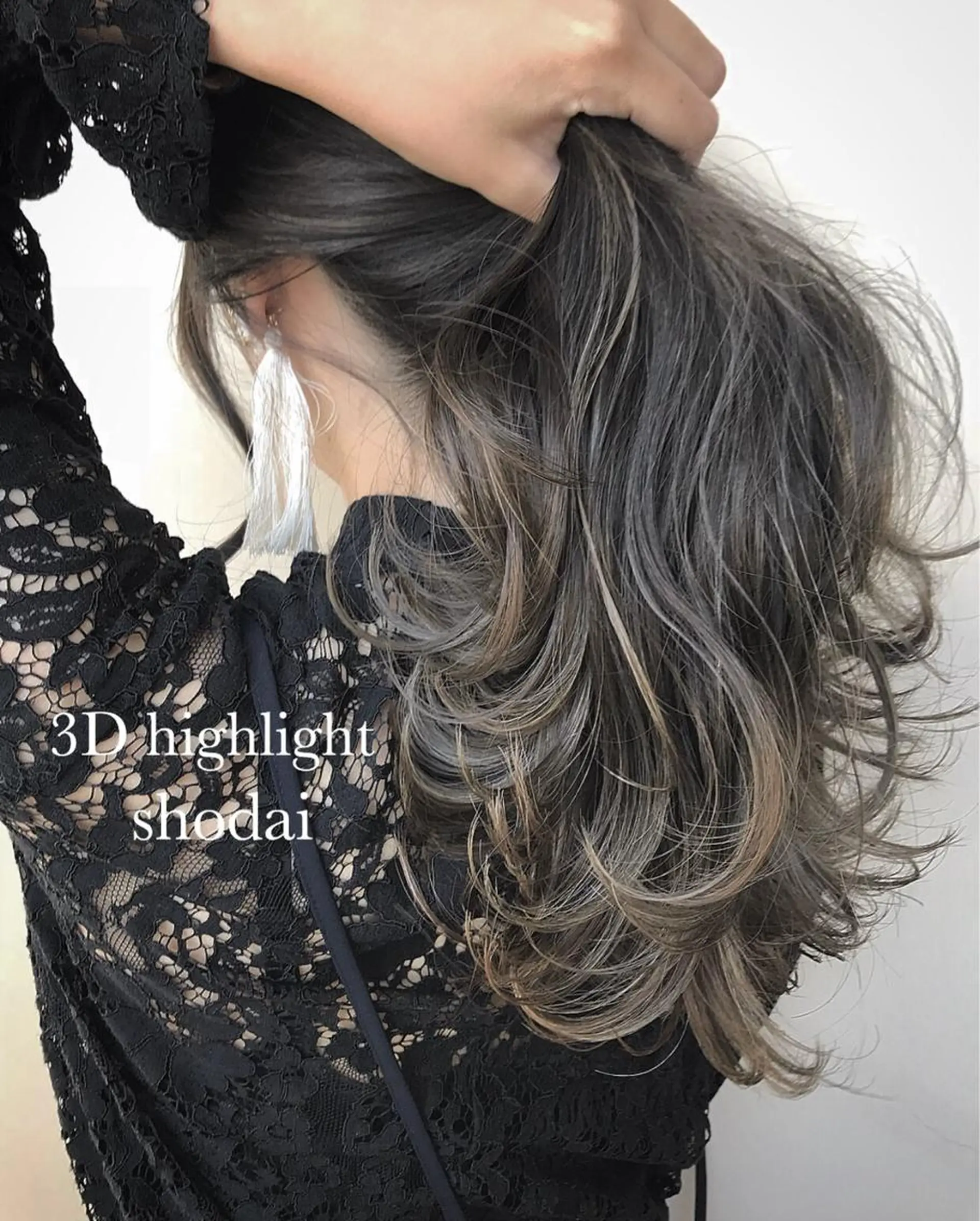 ロング カラー ヘアアレンジ カット ヘアカラー ハイライト、レイヤー カット/西梅田/中西のヘアスタイル