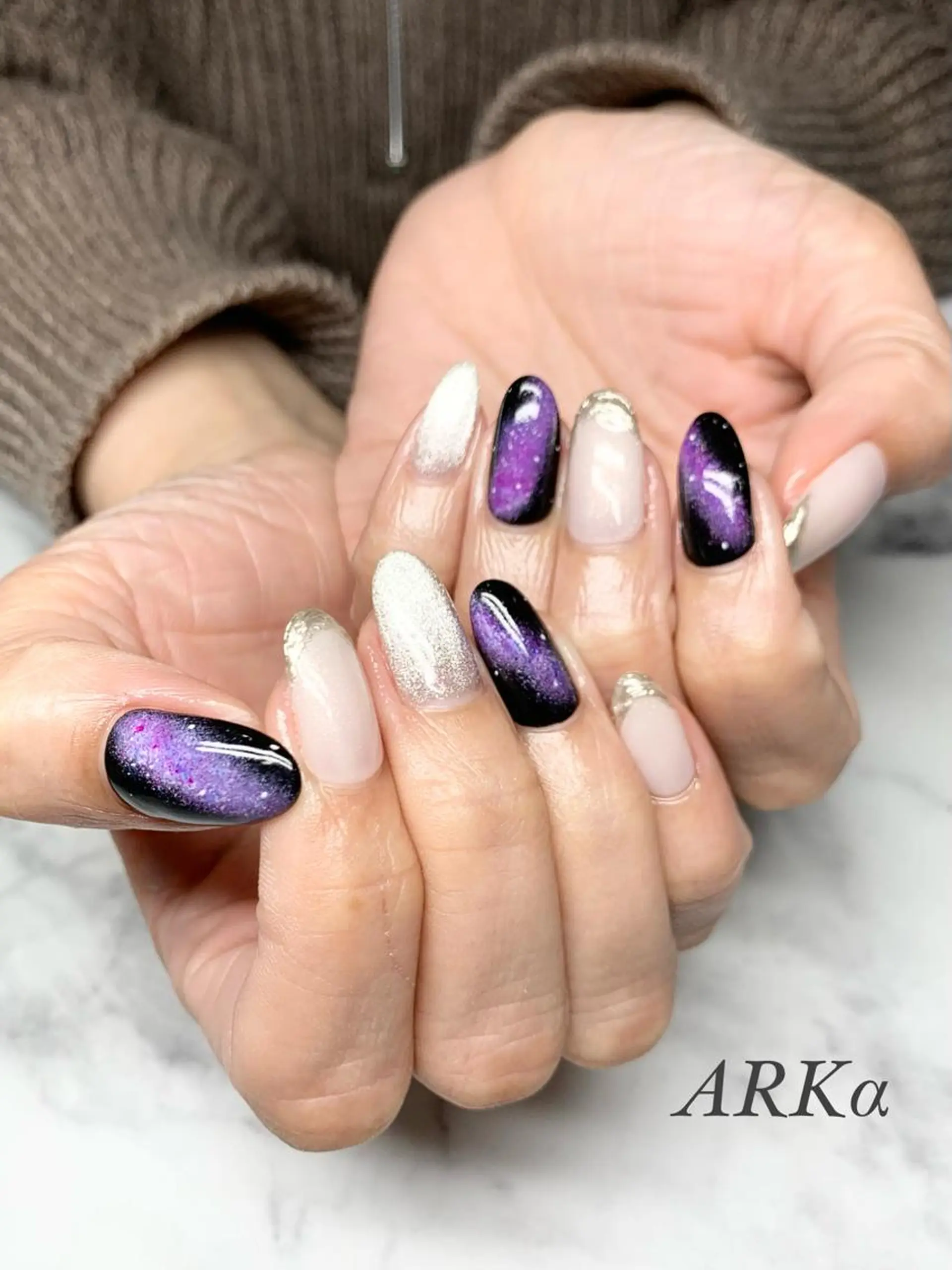 ロング カラー ネイル ハンドネイル Nailsalon ARKαのネイルデザイン