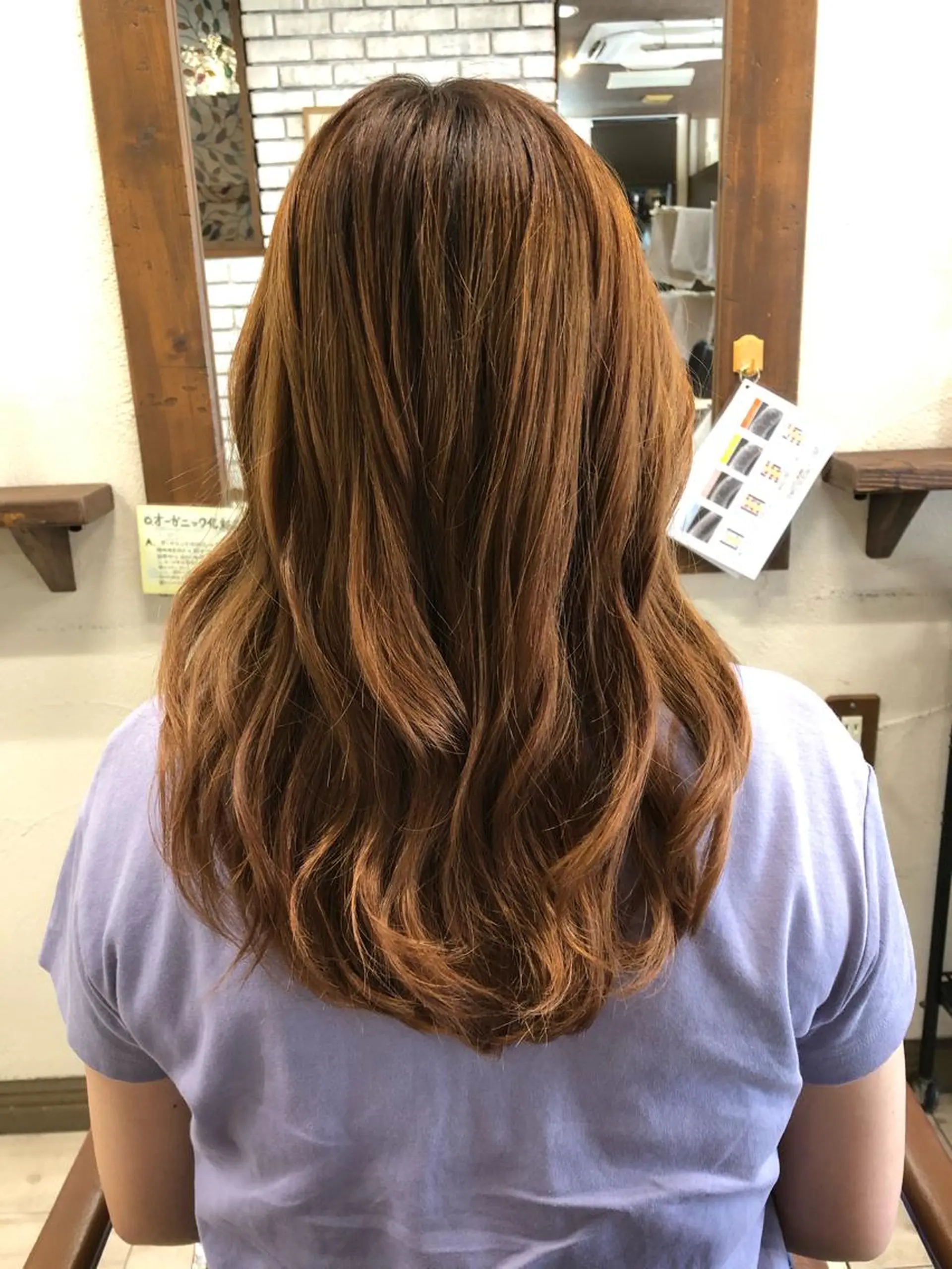 セミロング カット ヘアカラー 高橋 みく/ minim 暖色のヘアスタイル