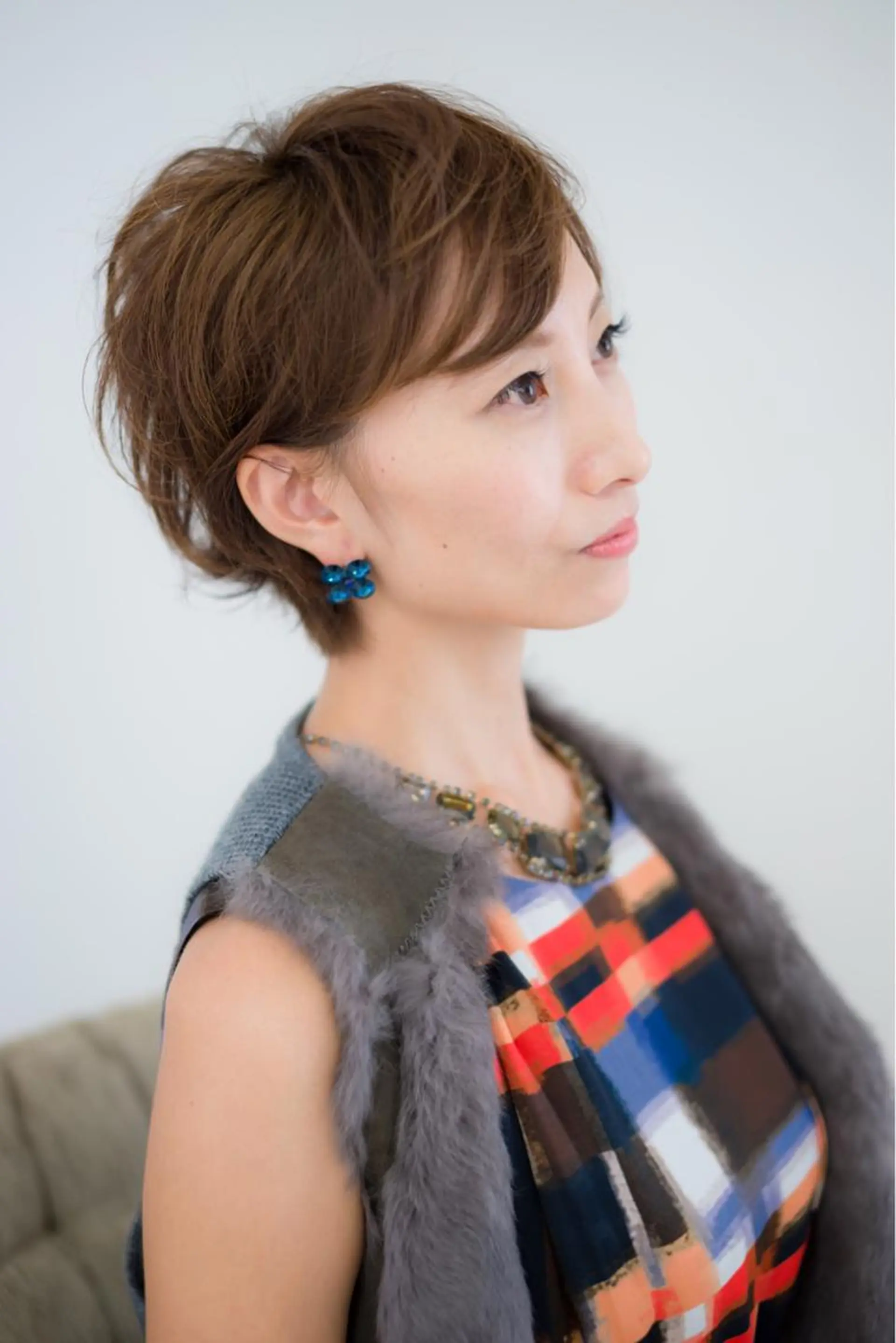 ショート カラー パーマ 山楯 敏章のヘアスタイル