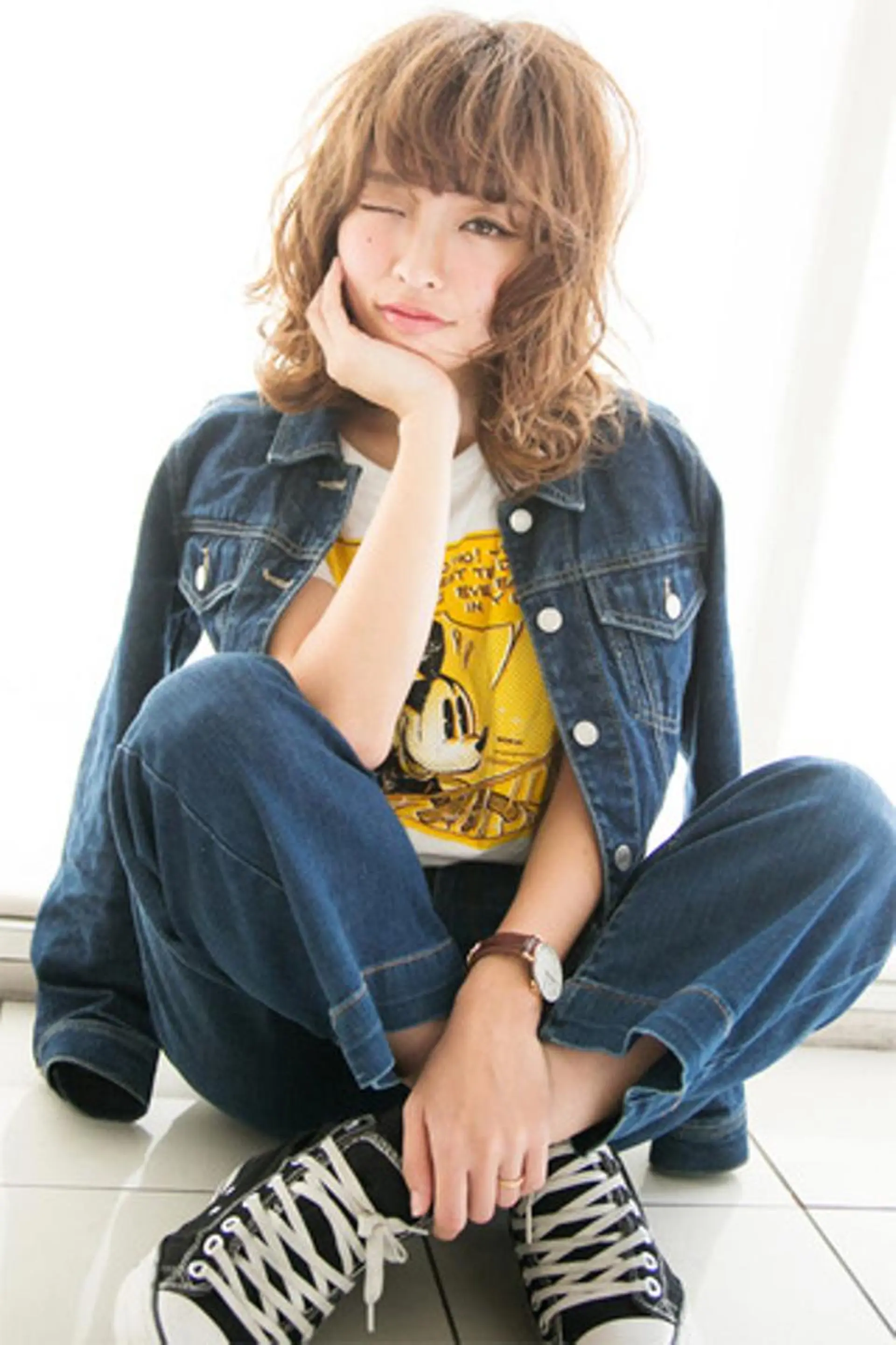 ミディアム カラー パーマ 【公式】amble luxe池袋東口🩷のヘアスタイル