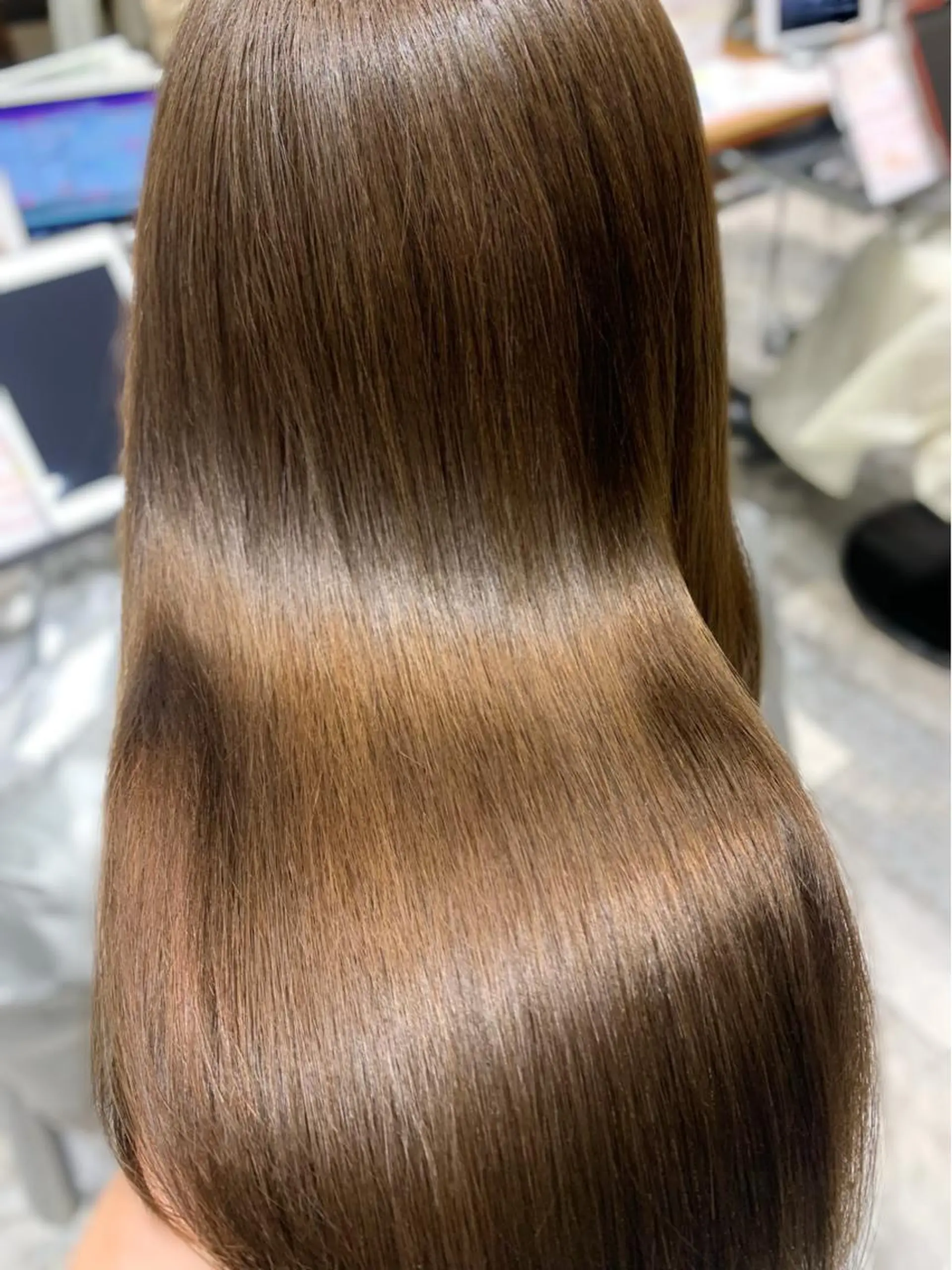 ロング カラー パーマ イルミナカラー 髪質改善 韓国風ヘア 縮毛矯正 トリートメント 美髪ヘッドスパ🫧 西山紗奈江💆‍♀️のヘアスタイル