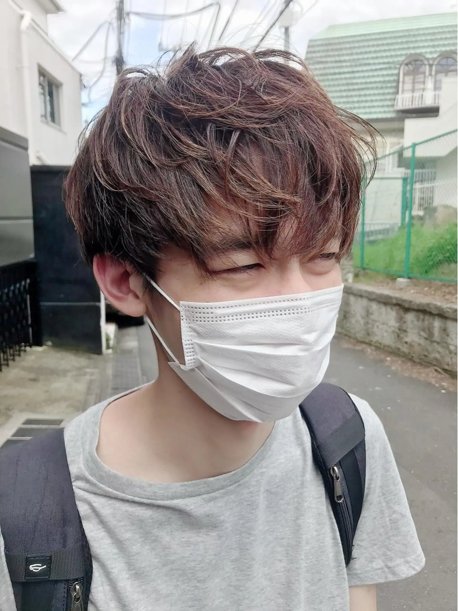 メンズ シンプル+αな デザインを 松崎陸のヘアスタイル