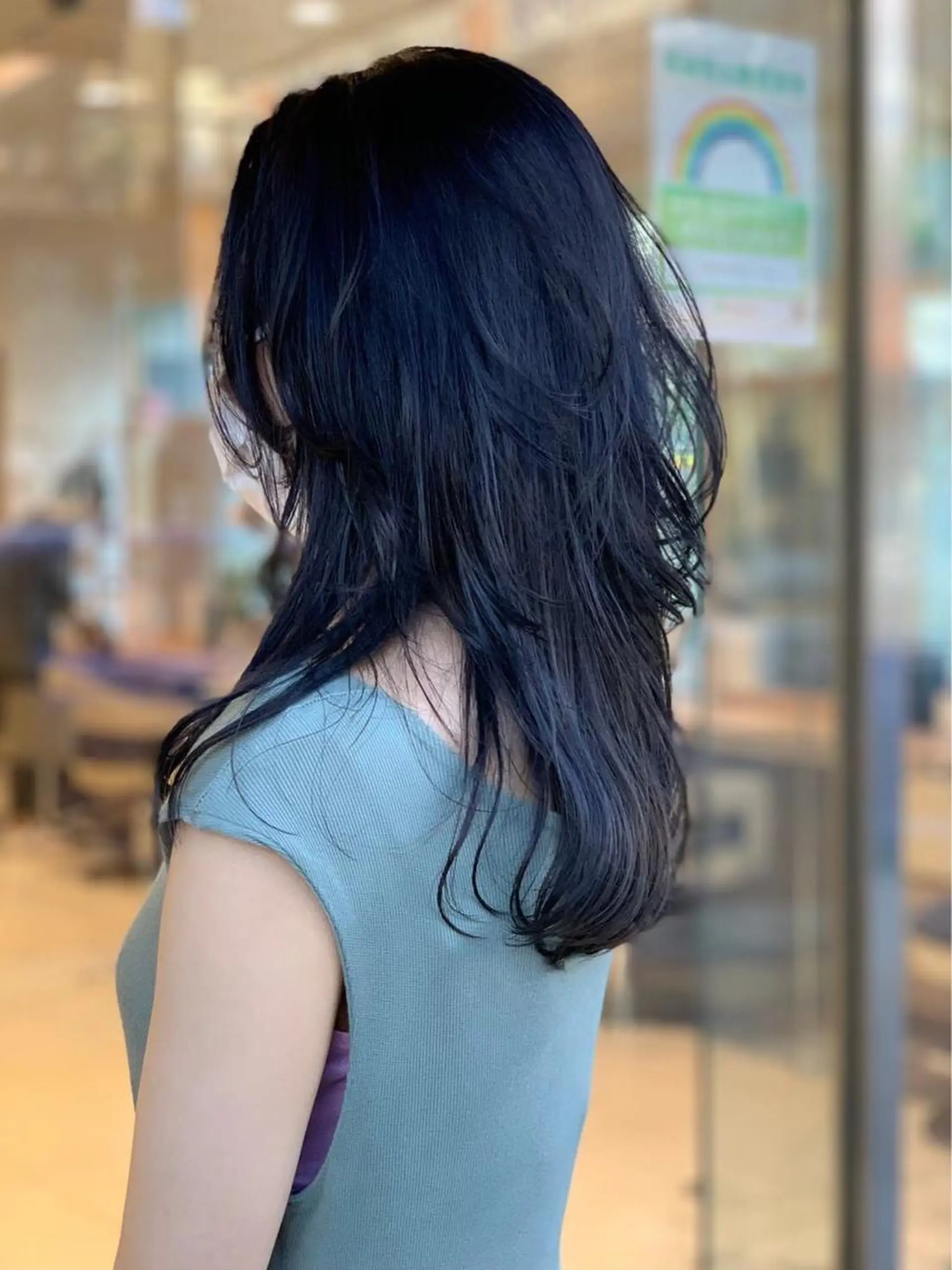 ロング カラー SENA 再現性 パーマと縮毛矯正のヘアスタイル