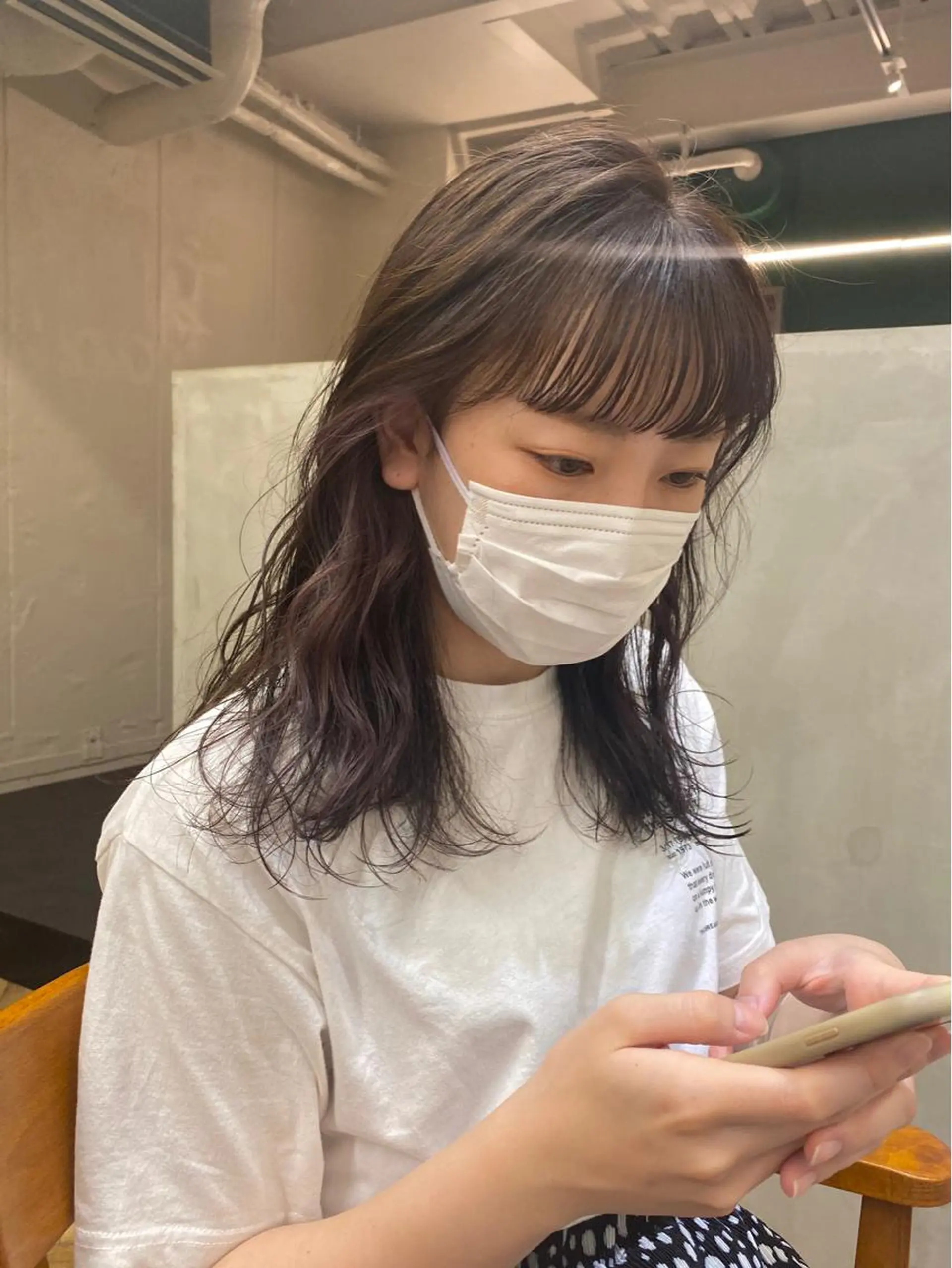 セミロング カラー カット 村田 りょうやのヘアスタイル