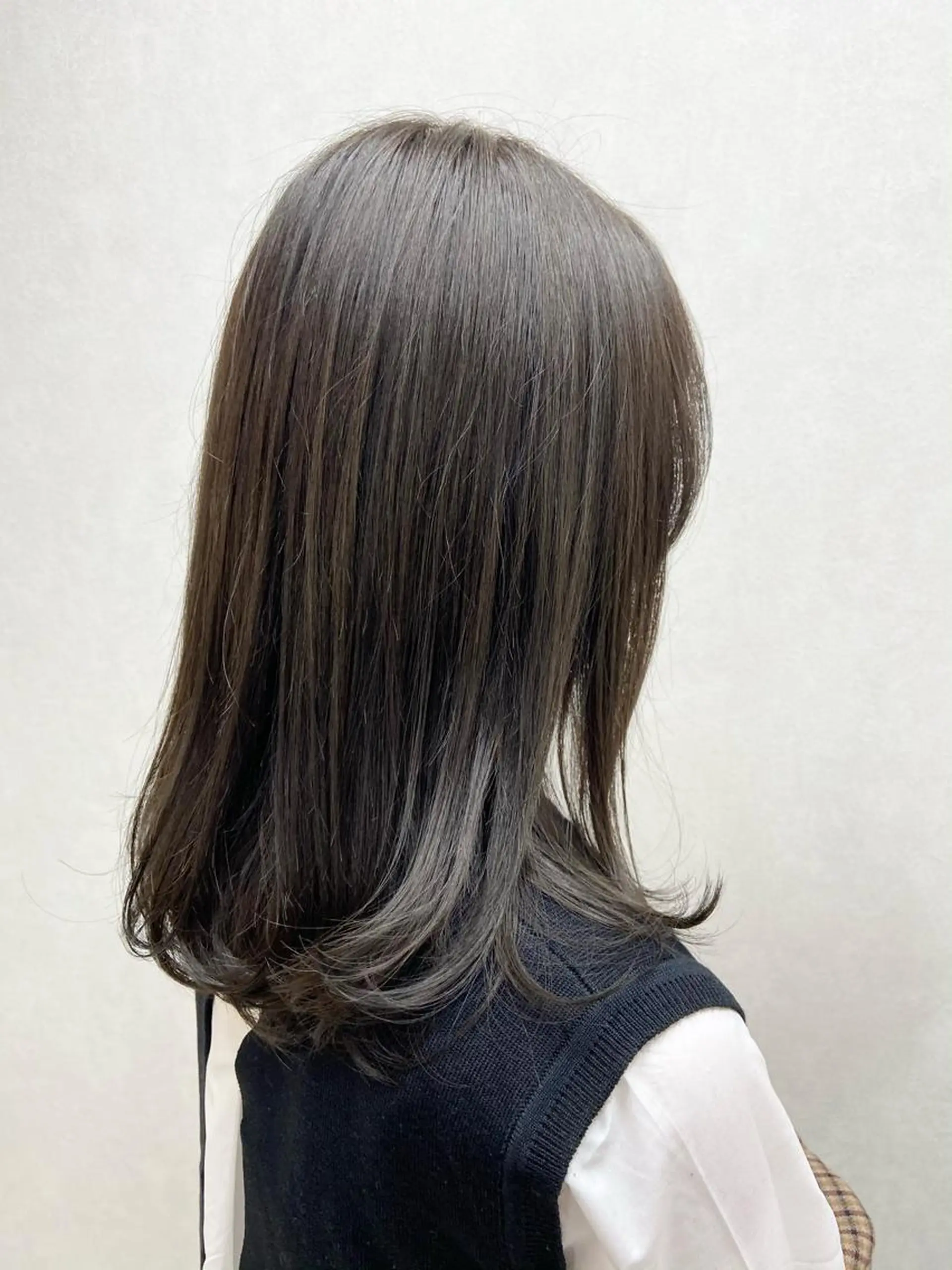 ミディアム カラー アディクシーカラー トリートメント コテ巻き風パーマ★ はるさんのヘアスタイル