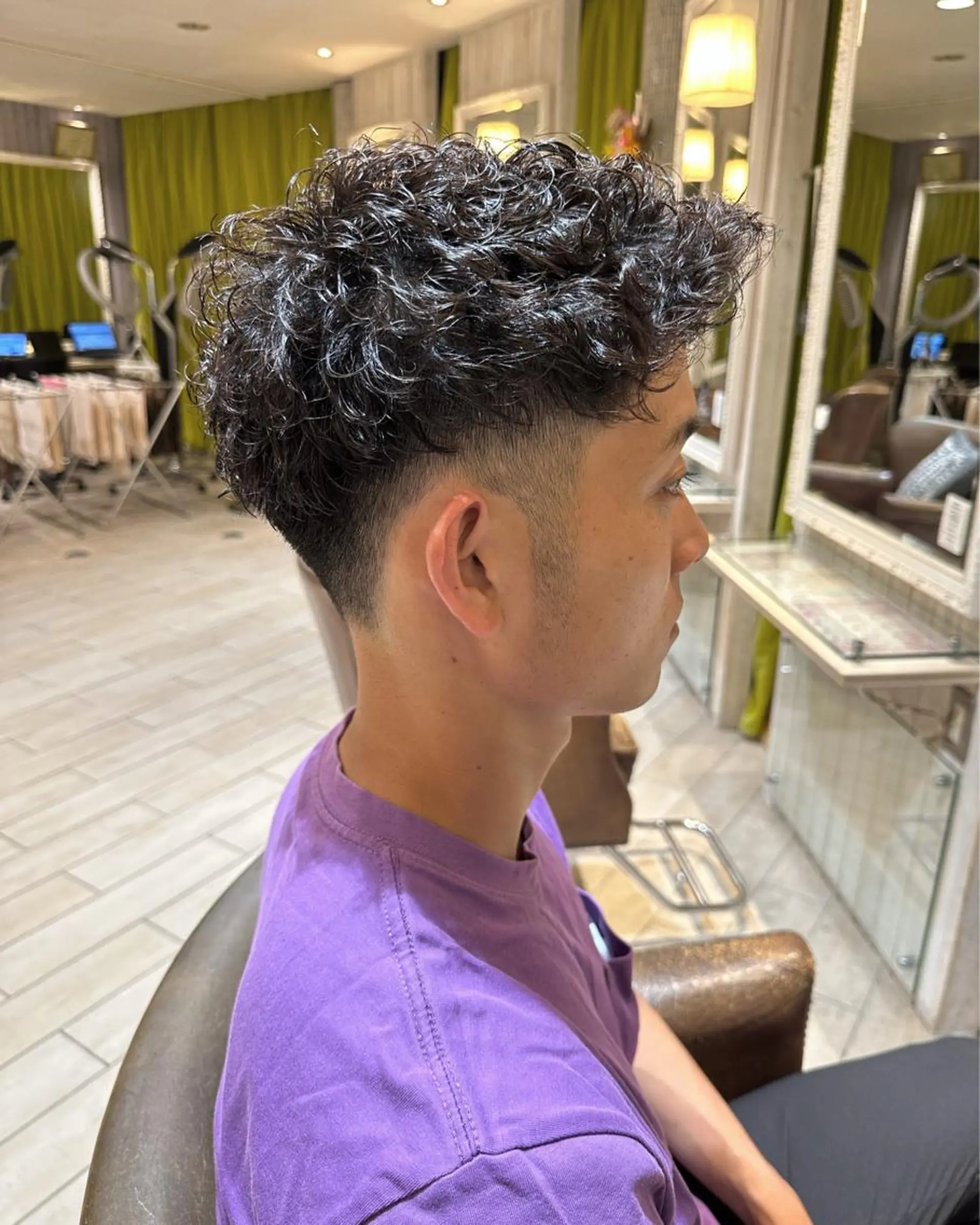 パーマ メンズ カット 増渕 駿介のヘアスタイル