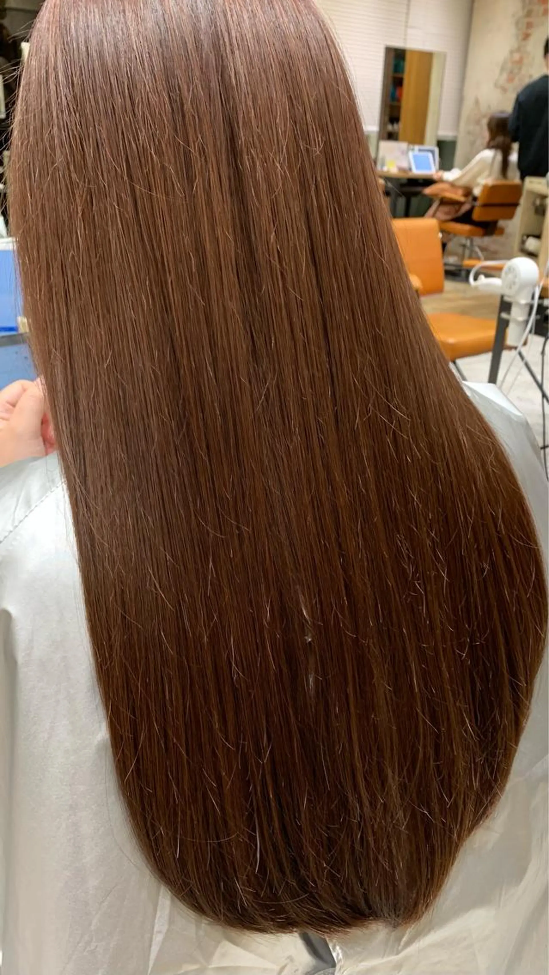 ロング カラー パーマ 黒髪 ブリーチ ブリーチなしカラー 伸ばしかけ 髪質改善 美髪ヘッドスパ🫧 西山紗奈江💆‍♀️のヘアスタイル