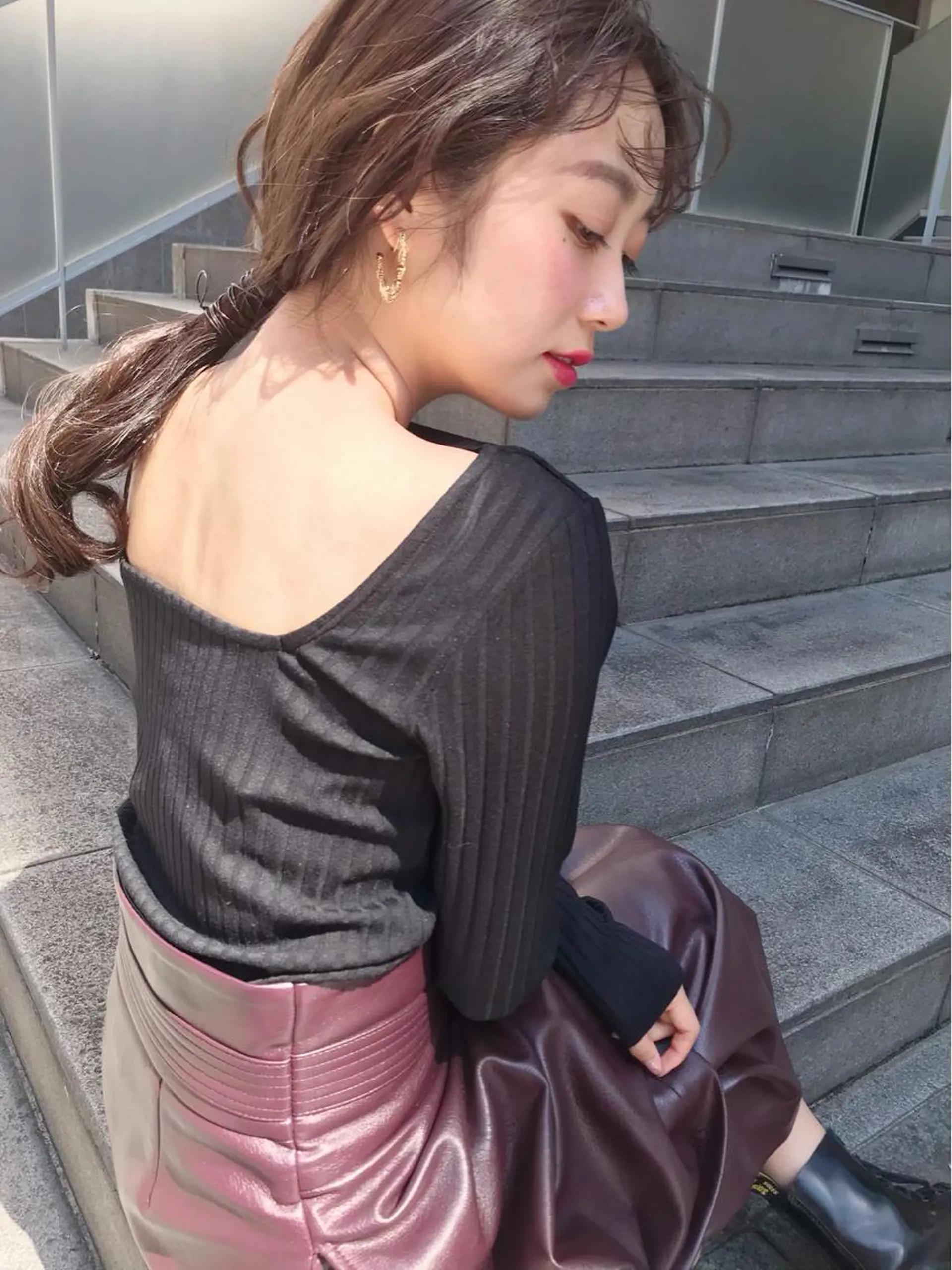 ロング カット ヘアカラー 韓国 / 中国ヘア 🦋Noniのヘアスタイル