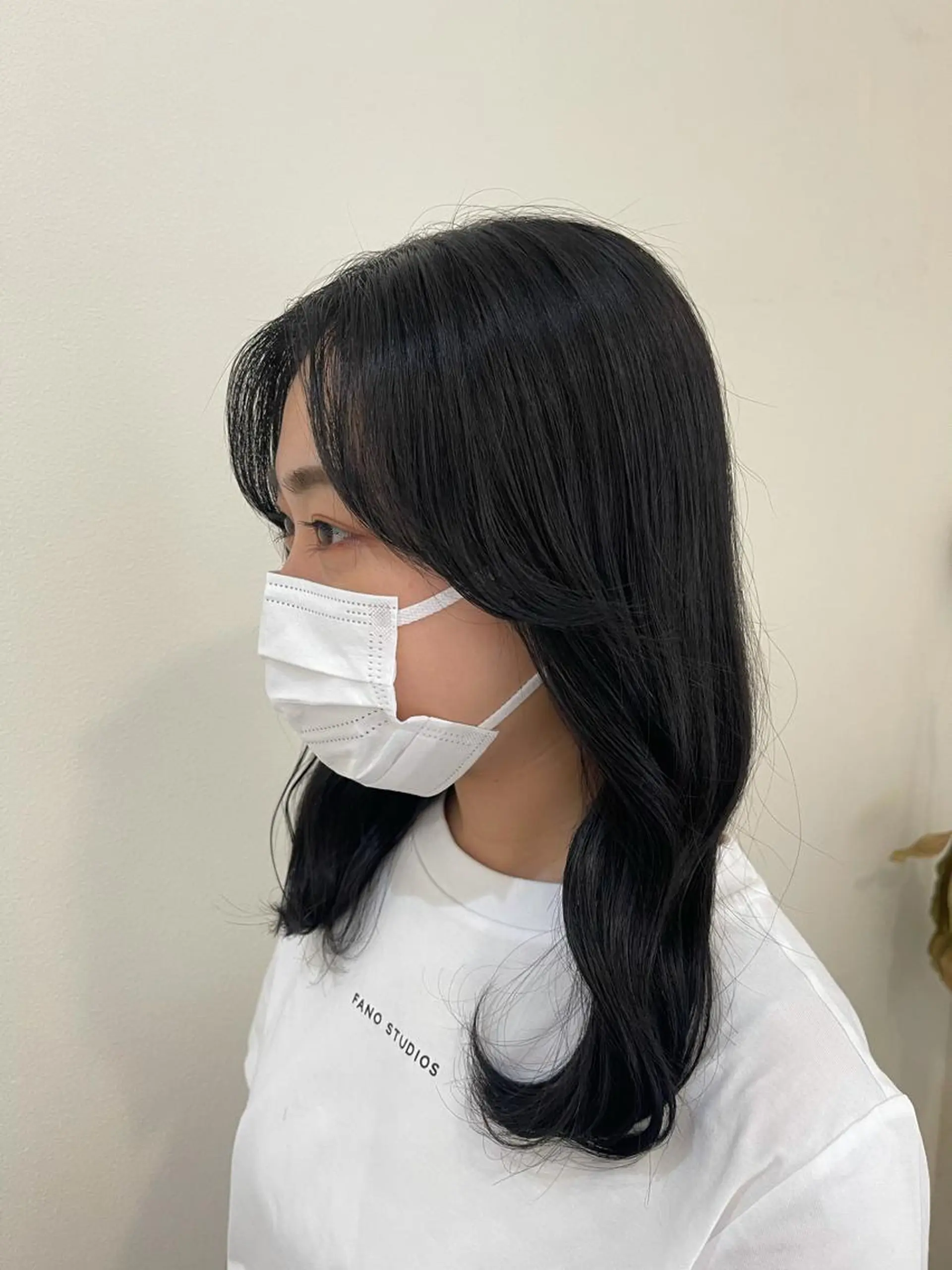 セミロング カラー 黒髪 ブルーカラー ブルーブラック エギョモリ ヨシンモリ 🫧chinatsu 🫧のヘアスタイル