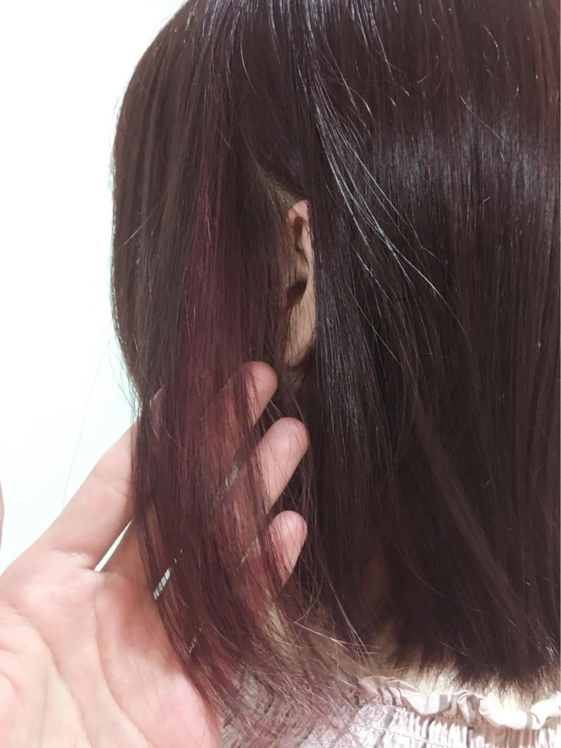 ミディアム カラー ブリーチ ピンクカラー 永井 大希のヘアスタイル