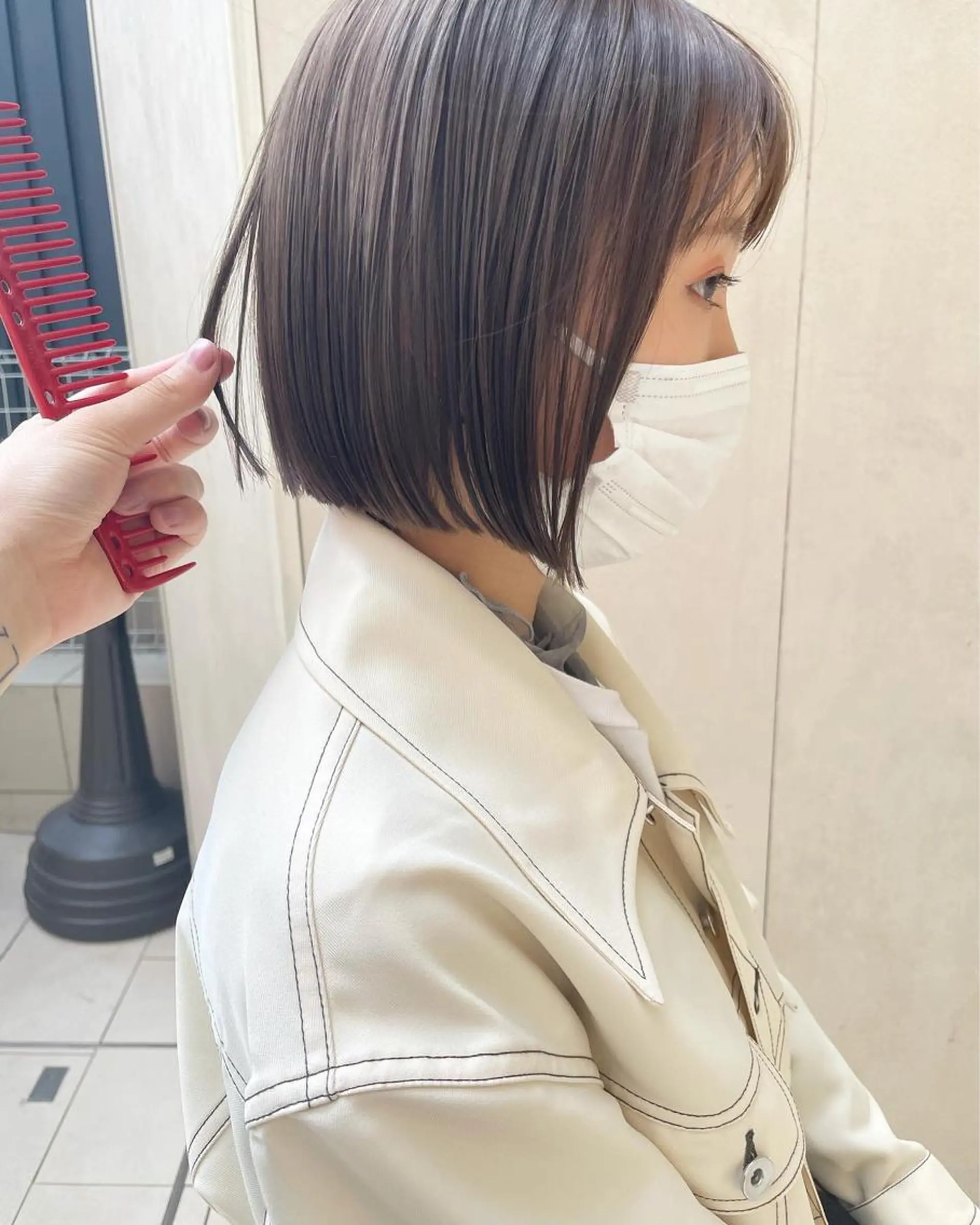 ショート カラー ケアブリーチ/ エクステ/レイヤーのヘアスタイル