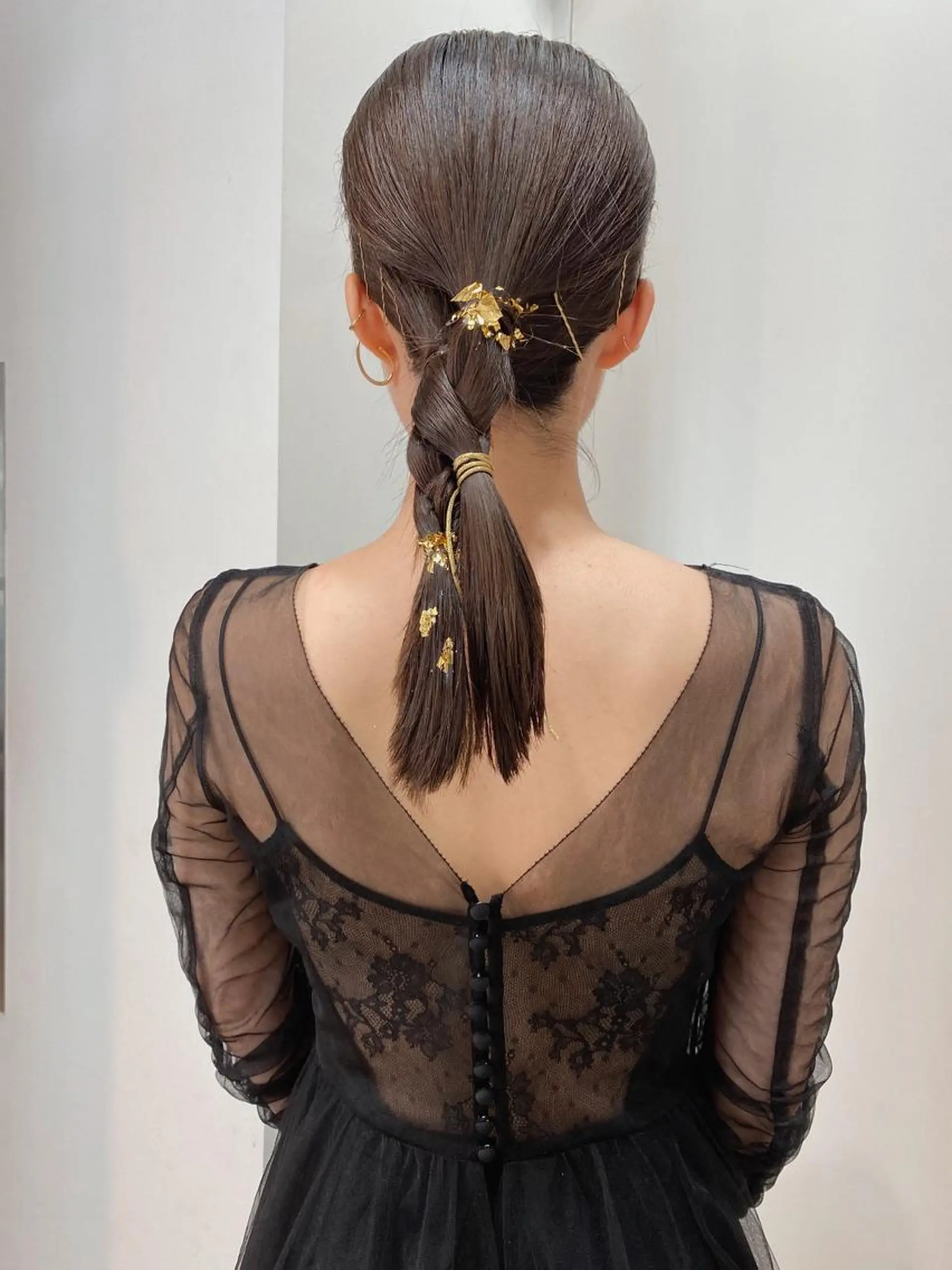 セミロング カラー ヘアアレンジ ブリーチなしカラー/ 髪質改善/寺門束のヘアスタイル