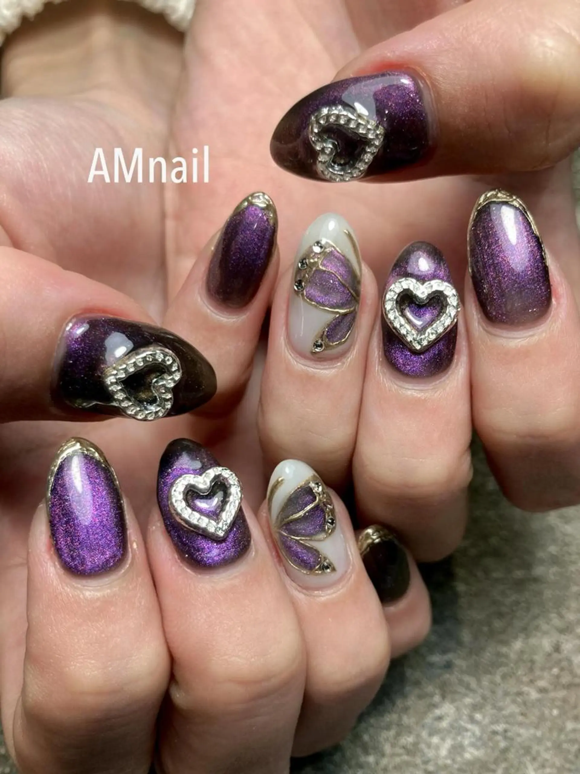 ネイル アートネイル 持ち込み ハンドネイル Am:nail 柏 SUE（スゥ）のネイルデザイン