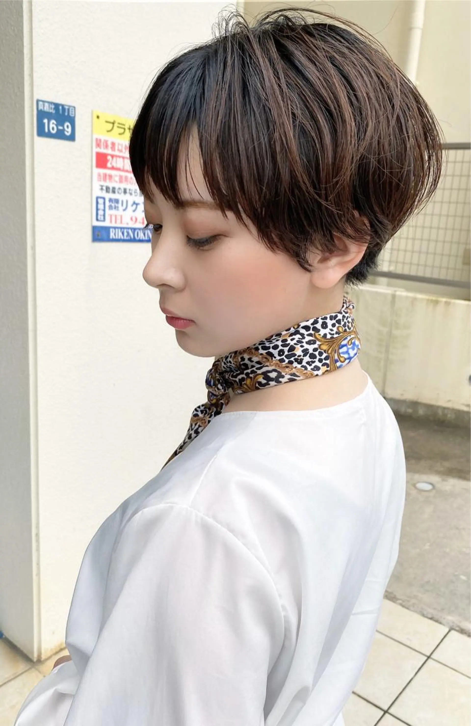 ショート カラー イルミナカラー カット ヘアカラー grand juteのヘアスタイル