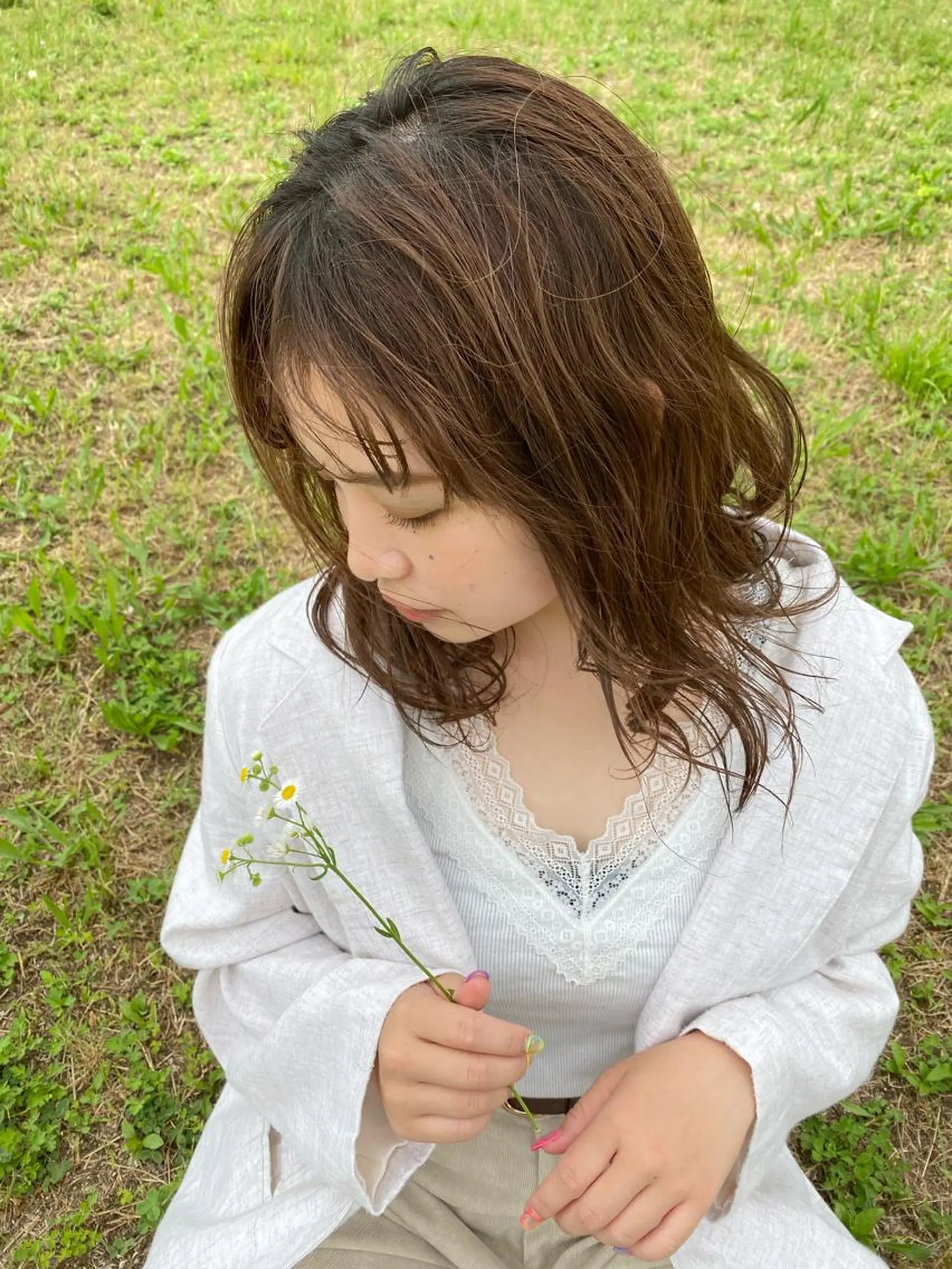 ミディアム ノンダメージ 🥑mikubanのヘアスタイル