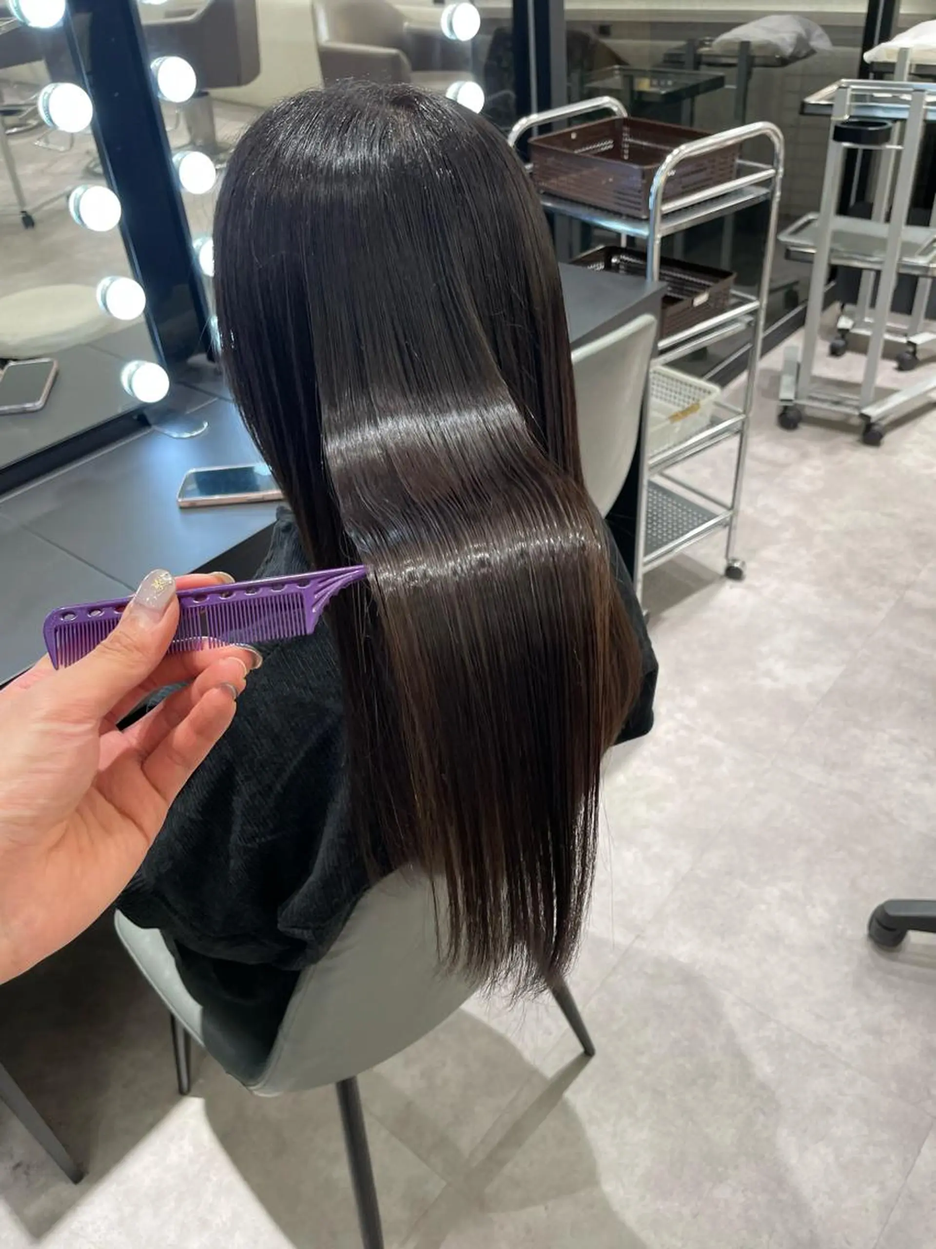 ロング 髪質改善 縮毛矯正 トリートメント 酸性ストレート Reginavita栄所属・パーマ×メッシュ/ 本日空き○/岡本一真のヘアスタイル