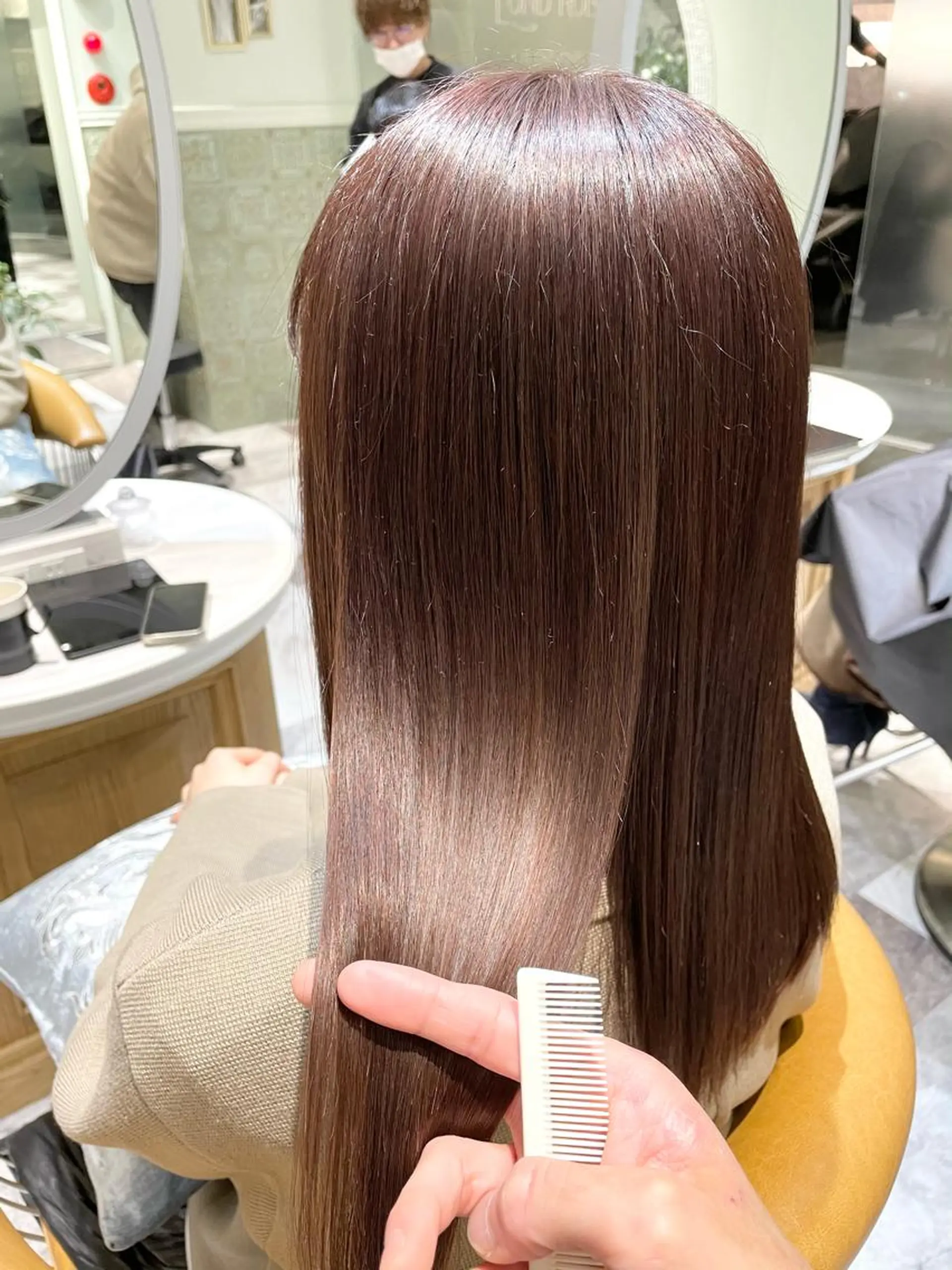 ミディアム 髪質改善 縮毛矯正 カット ヘアカラー トリートメント 【代表】 高瀬慎也/縮毛矯正のヘアスタイル