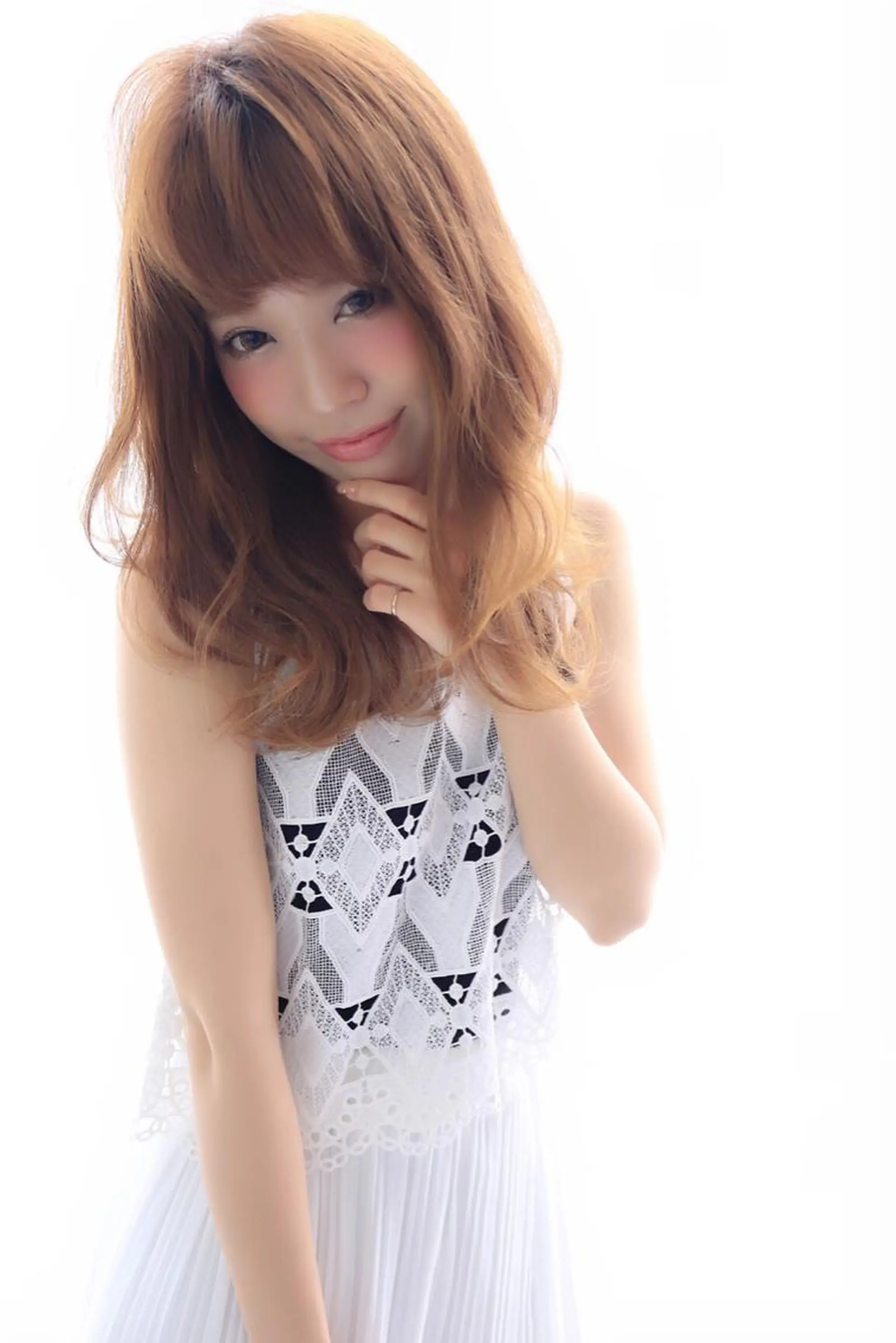 ミディアム カラー カット ヘアカラー 小顔カット/レイヤー 【WiLL】加藤のヘアスタイル