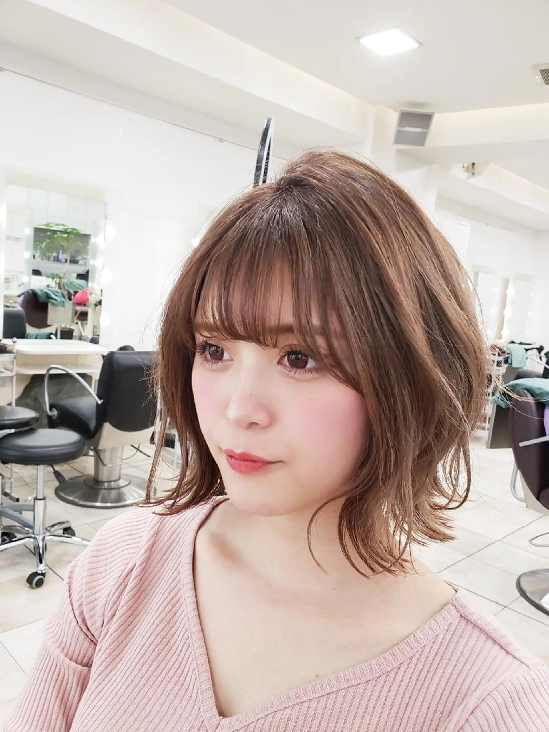 ミディアム カラー イルミナカラー 髪質改善 似合わせカット 縮毛矯正 トリートメント カット ヘアカラー ボブ・ロブ　福田 泰久✂️✨のヘアスタイル