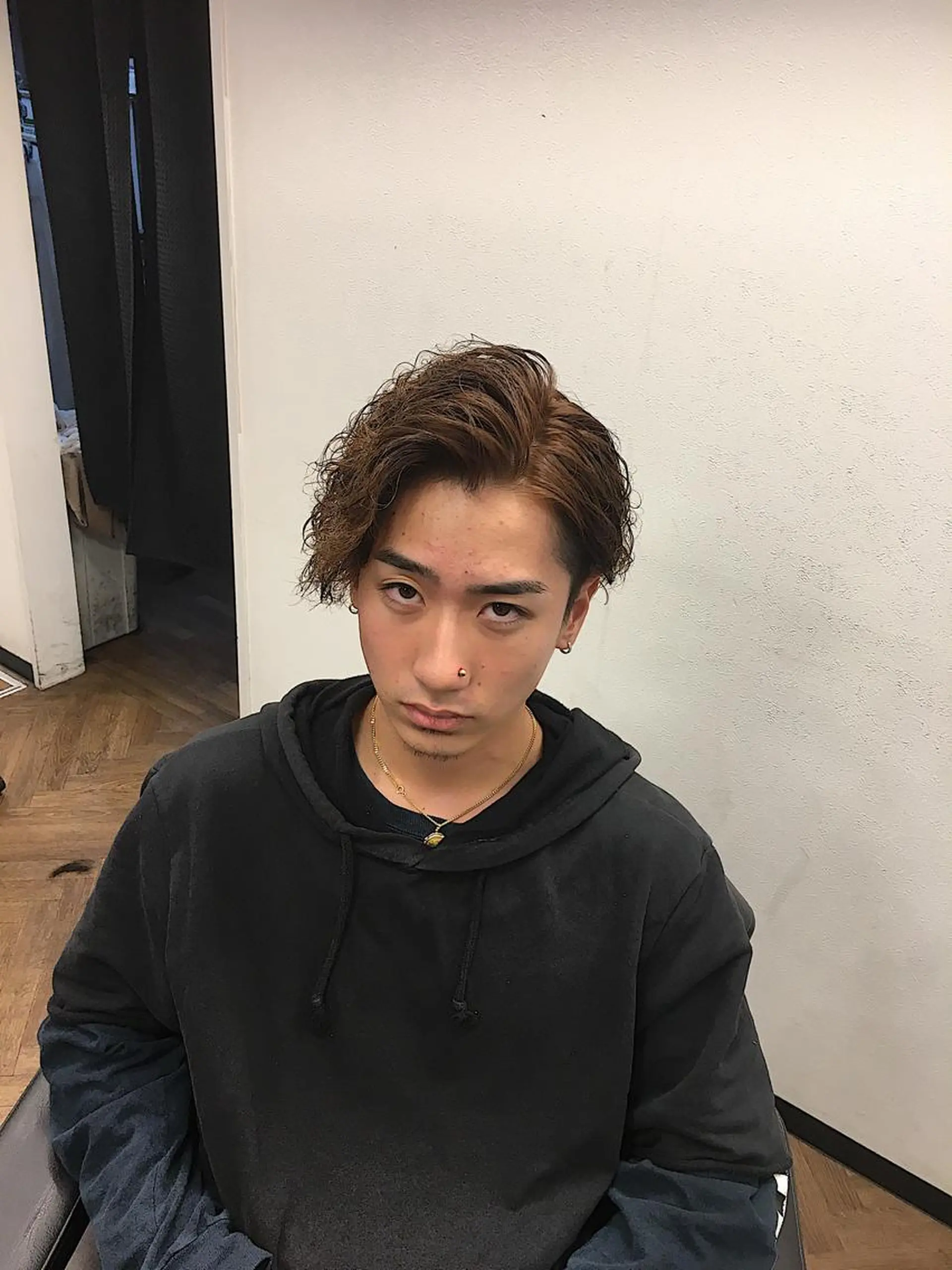 ミディアム パーマ メンズ パーマ 前田賢生 ご新規様はNGのヘアスタイル