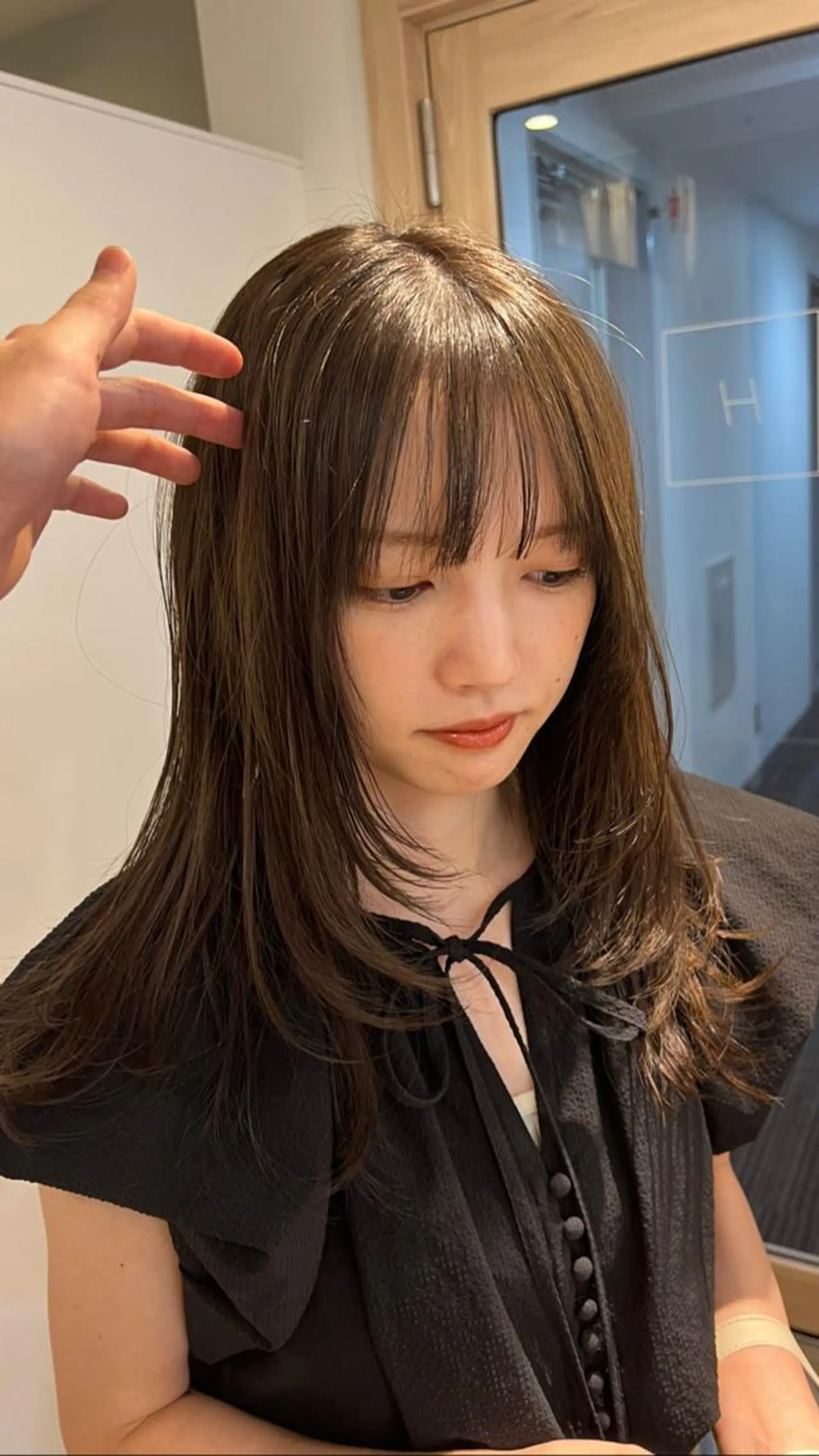 ミディアム カラー レイヤーカット レイヤーカット ボブパーマNo.1のヘアスタイル