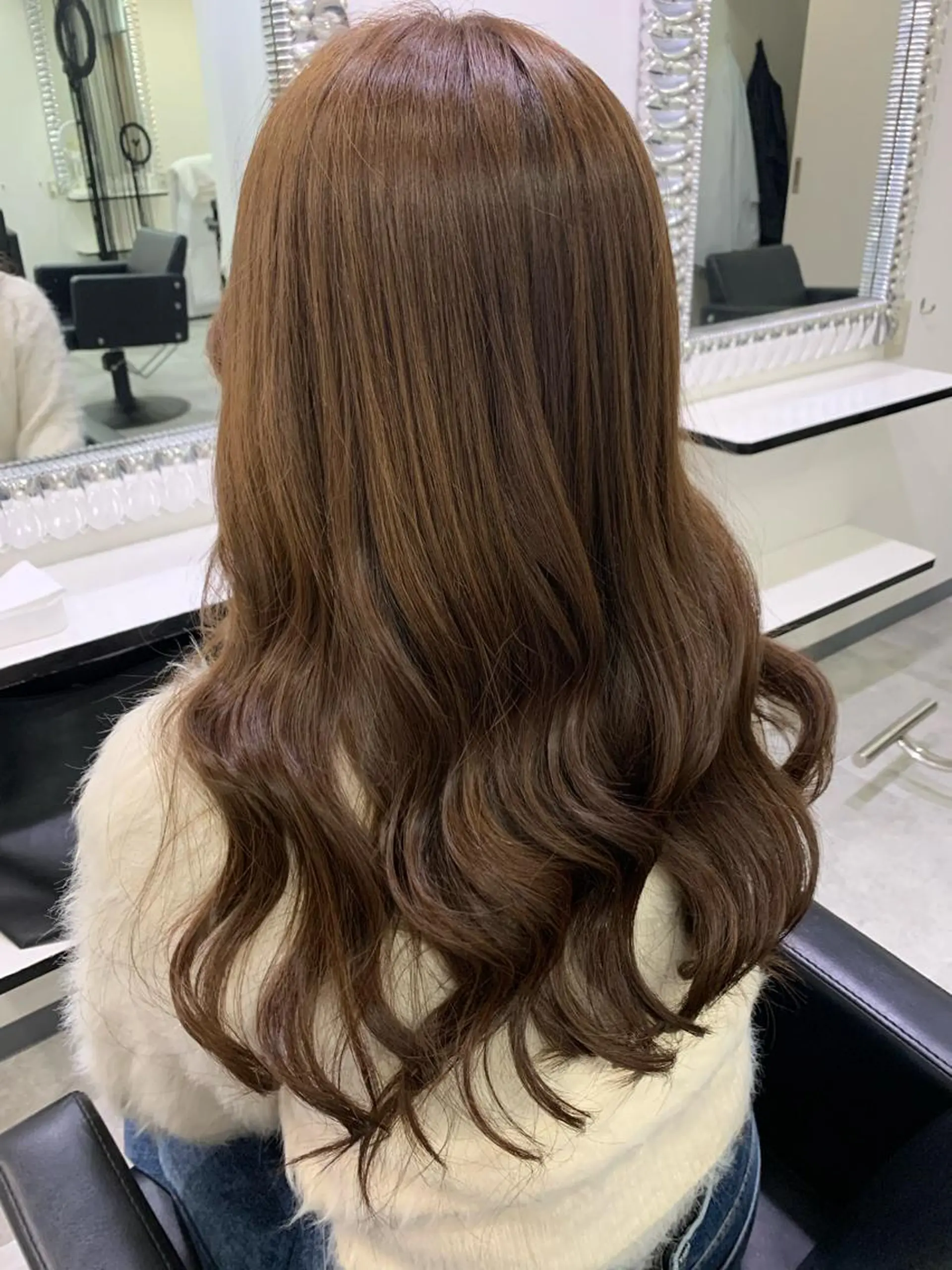 セミロング 韓国風ヘア カット ヘアカラー トリートメント ルービック難波／韓国 /艶カラー/KAZUのヘアスタイル