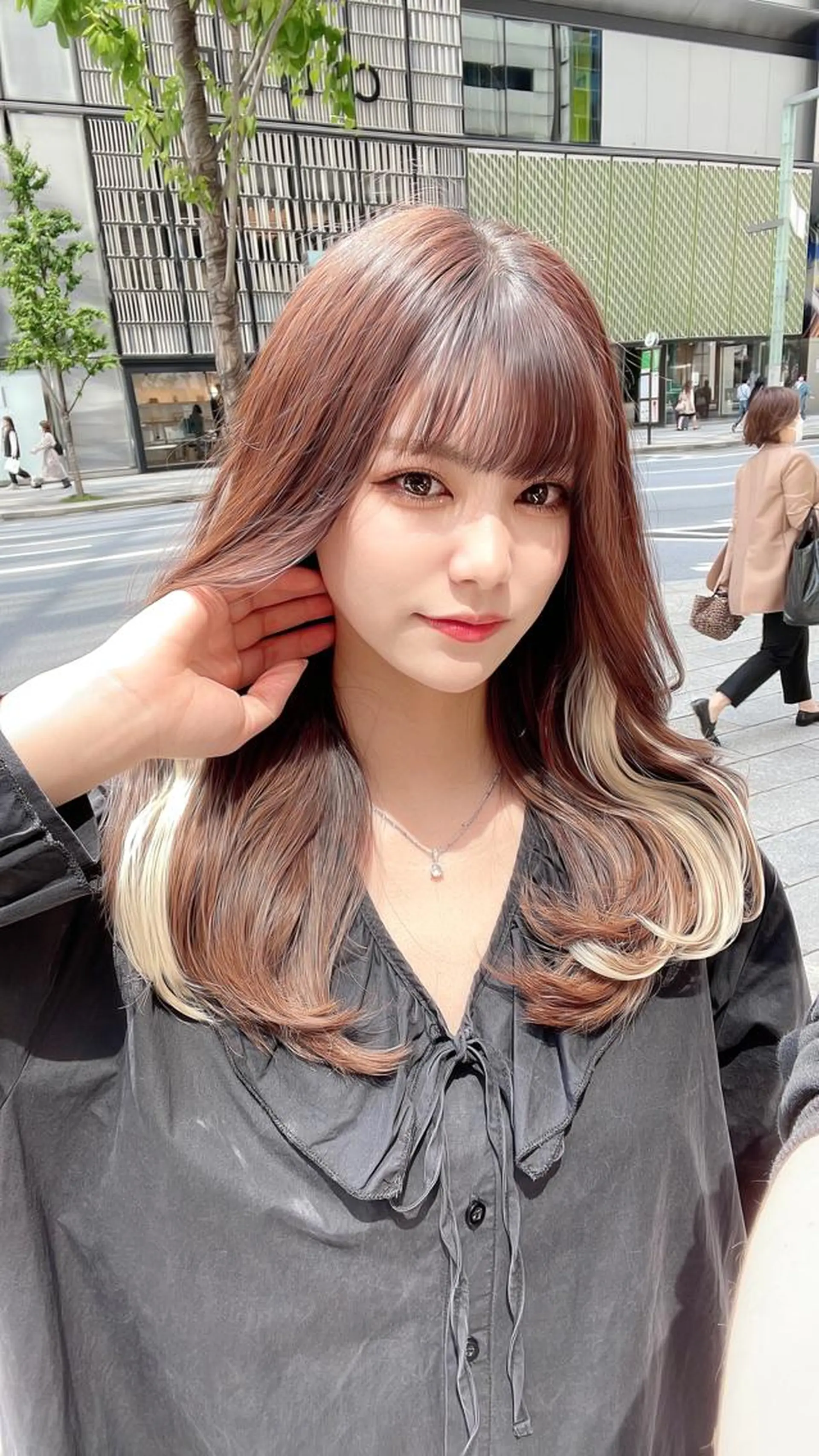 ロング カラー 顔周り特化/韓国ヘア /レイヤー/吉野幸大のヘアスタイル