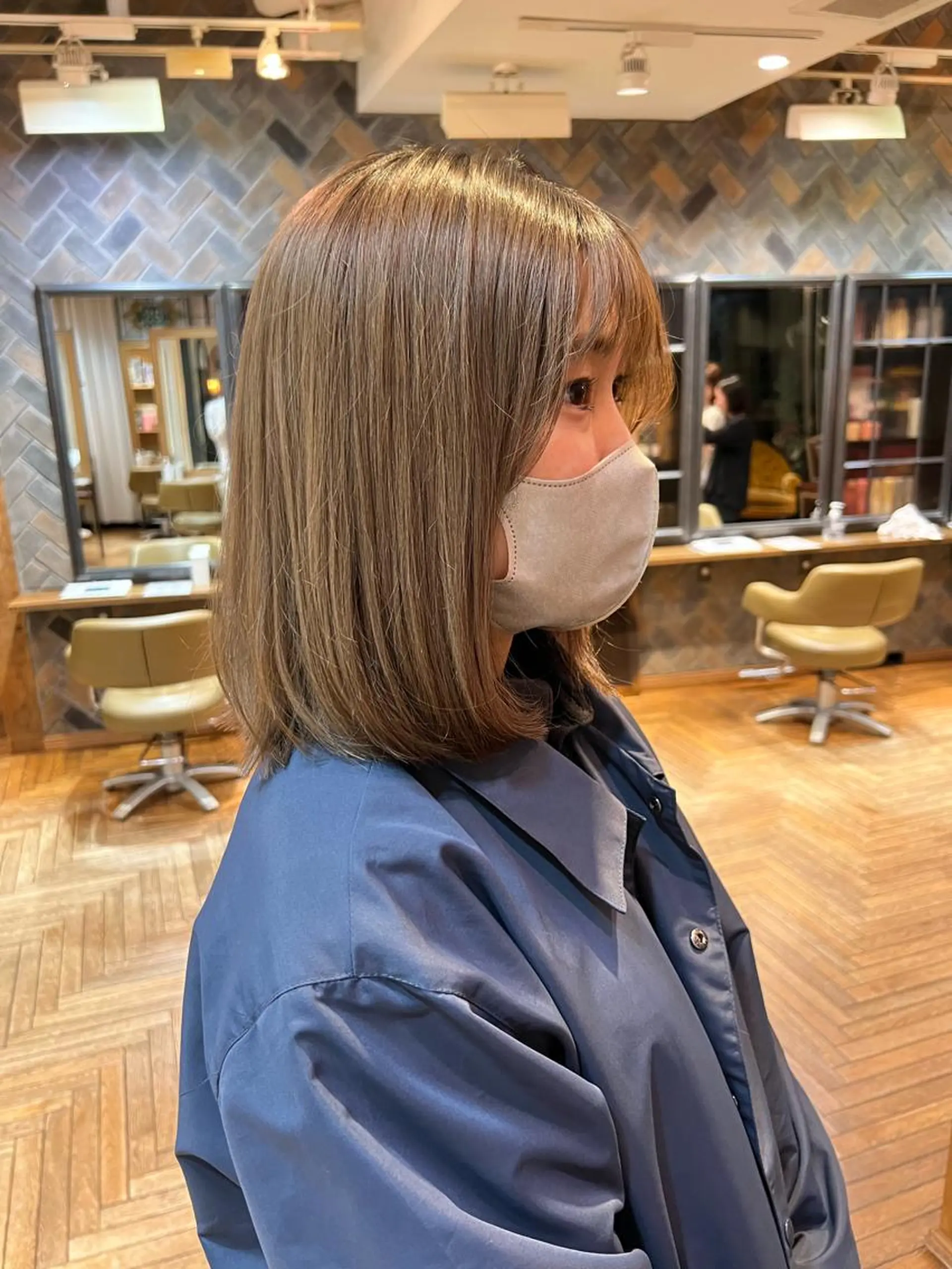 ミディアム ボブ パーマ カットモデル募集 🔥中浜　稜のヘアスタイル