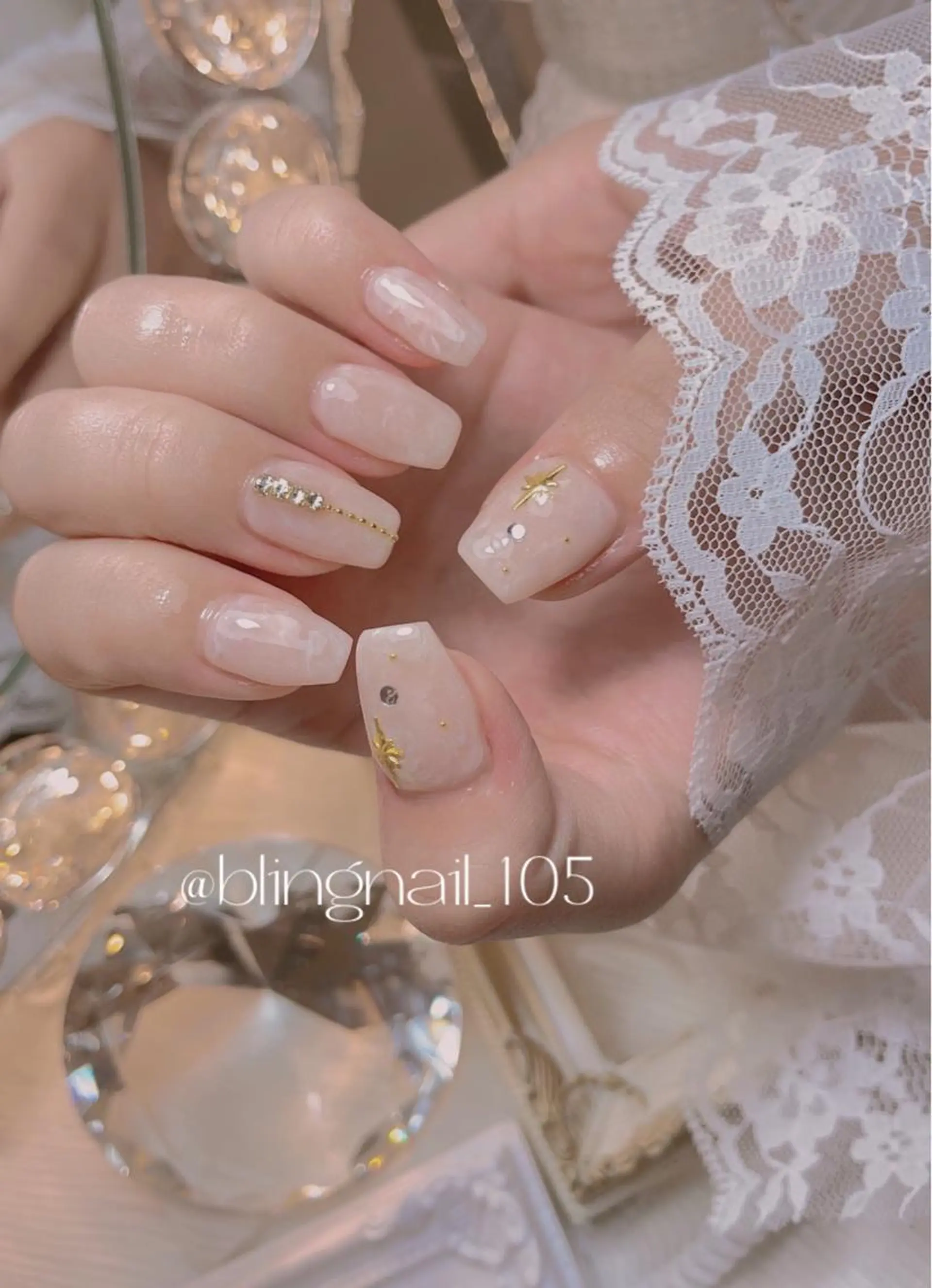 ネイル 23時まで❤︎韓国、 ワンホンネイルのネイルデザイン