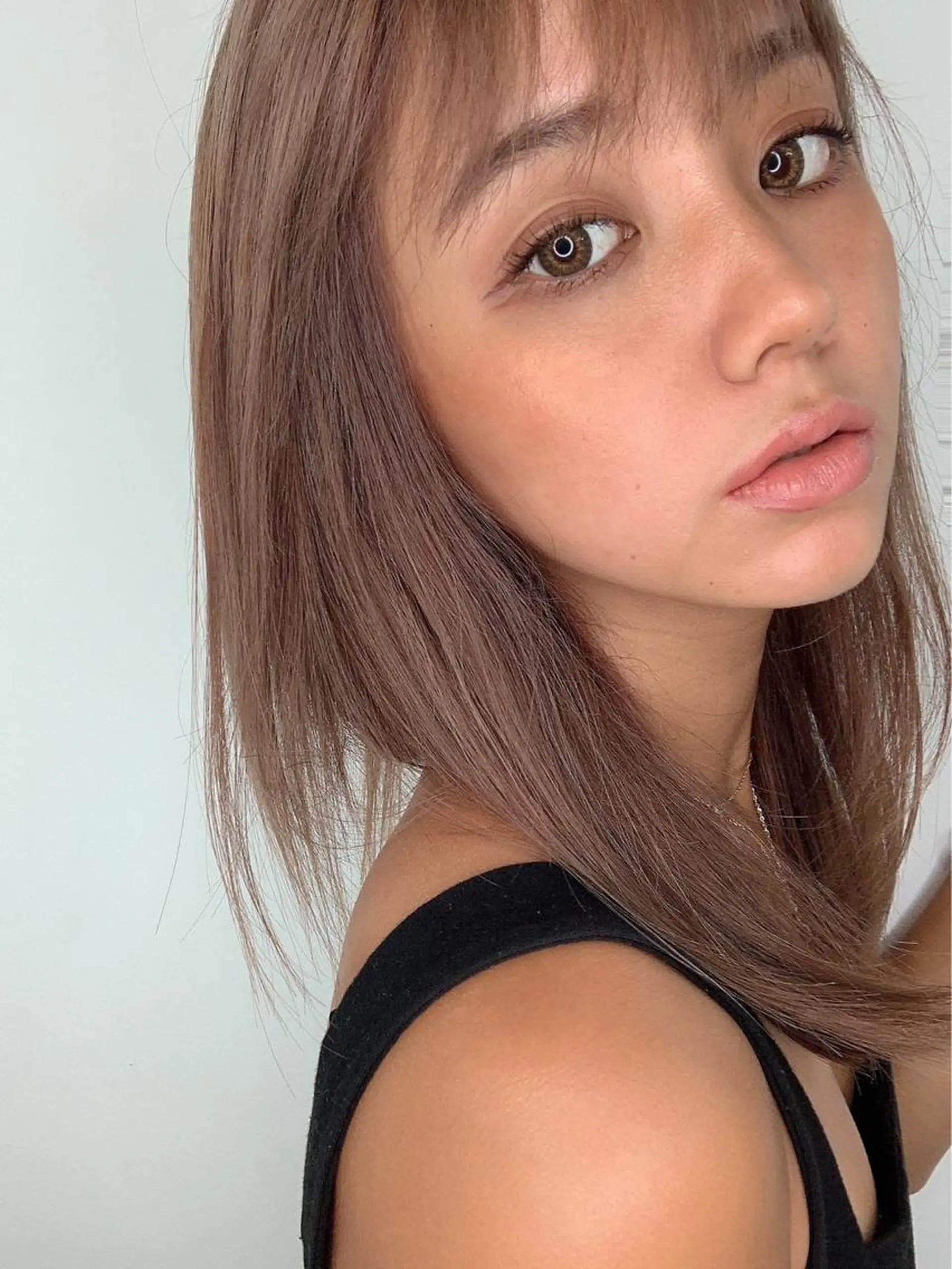 ミディアム カラー 美髪矯正　髪質改善 羽田セイゴーのヘアスタイル