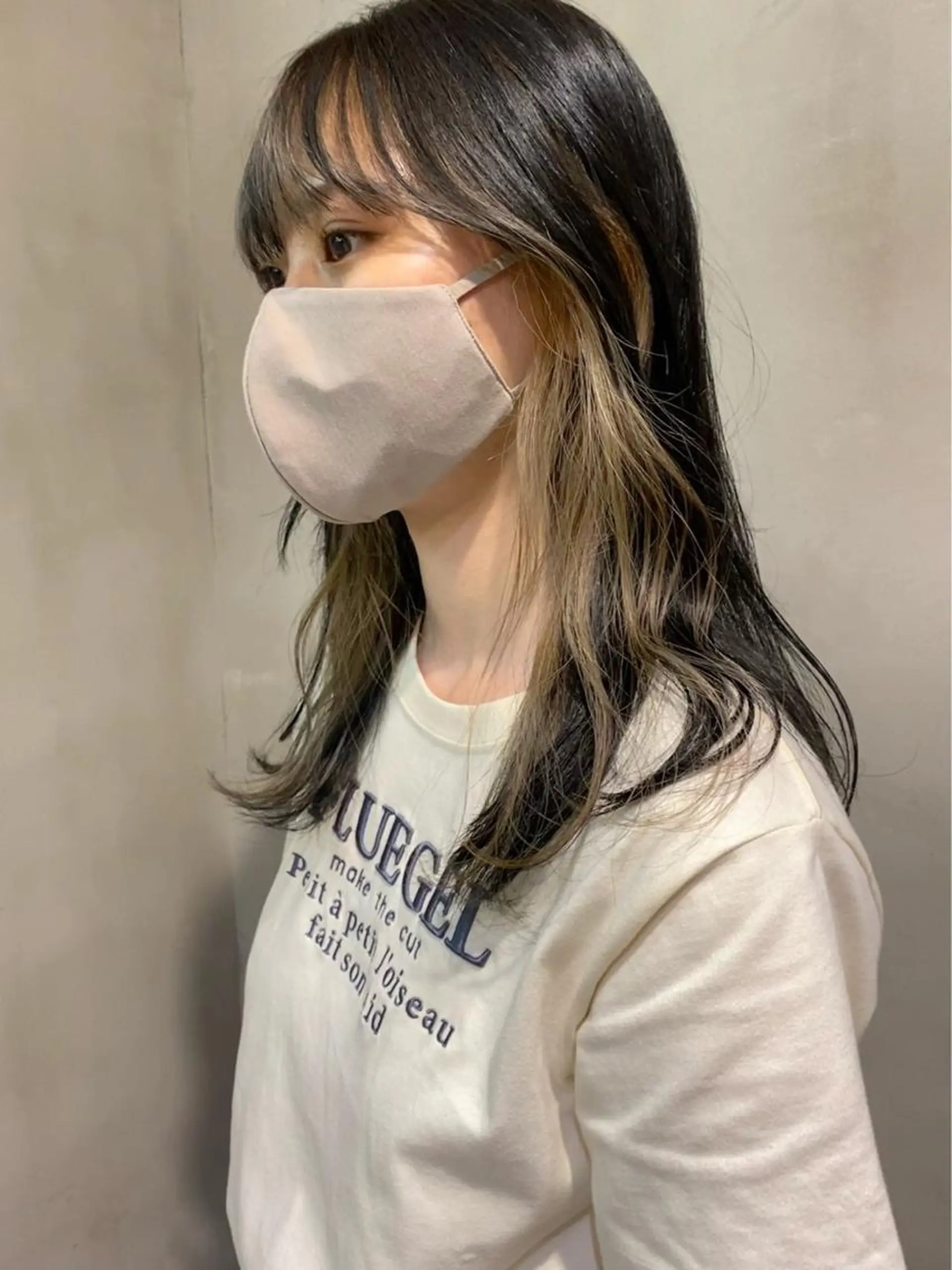 セミロング カラー ベージュカラー ブリーチ インナーカラー 💐ナチュラルヘア Kroda💐のヘアスタイル