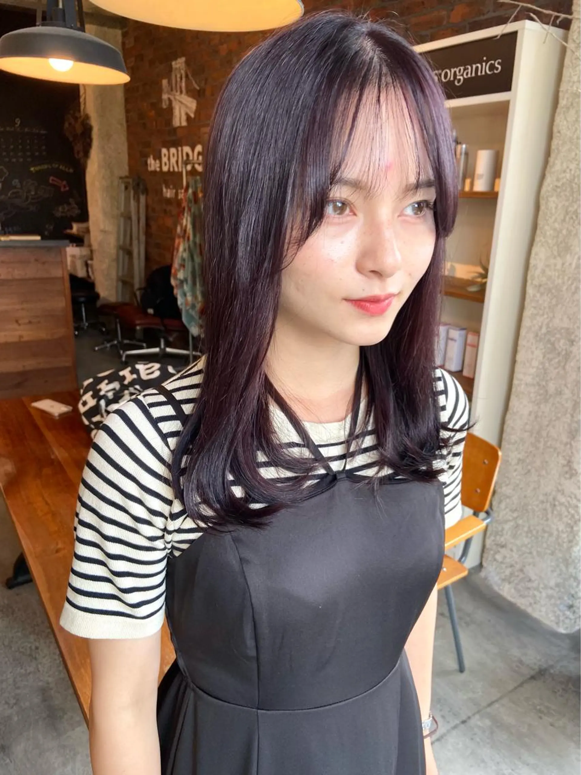 セミロング カラー カット ヘアカラー トリートメント benji名駅店所属・透け感カラー/ momo🦕🌱のヘアスタイル