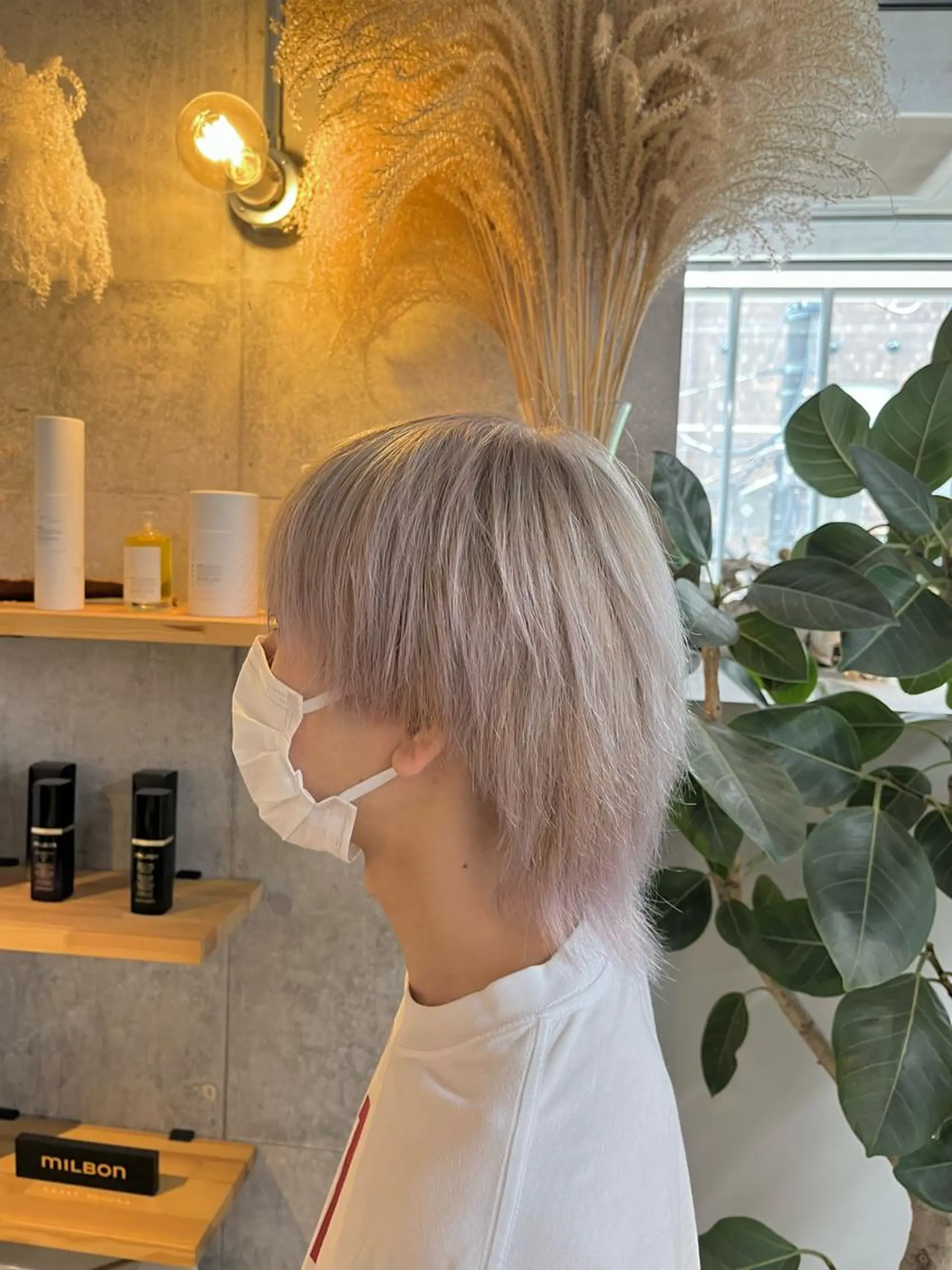 ミディアム カラー メンズ ヘアカラー ハイトーンカラ ー/小川のヘアスタイル