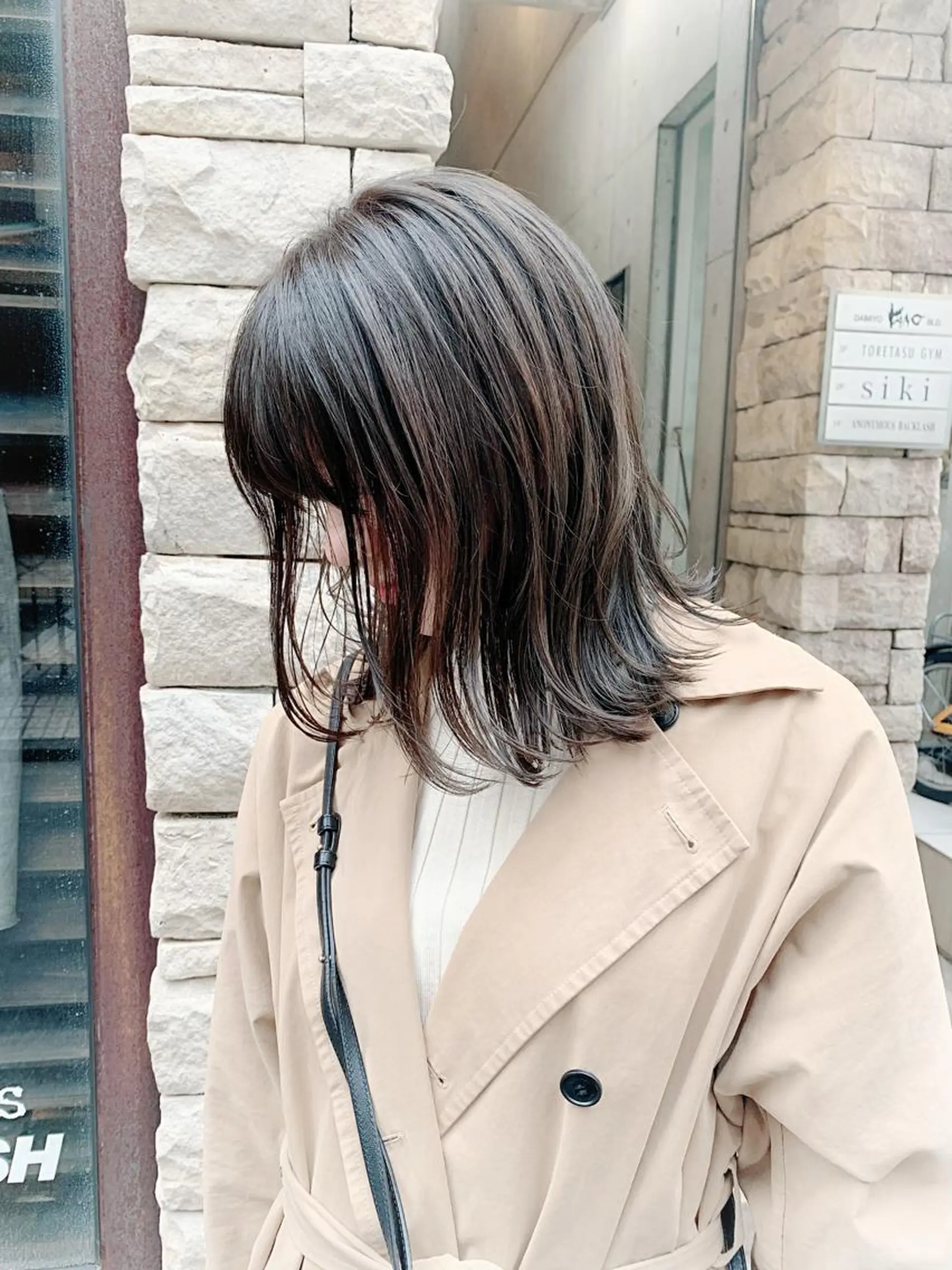 ミディアム カラー ブリーチ ブリーチなしカラー EMANON天神所属・Hitomi Ezakiのヘアスタイル