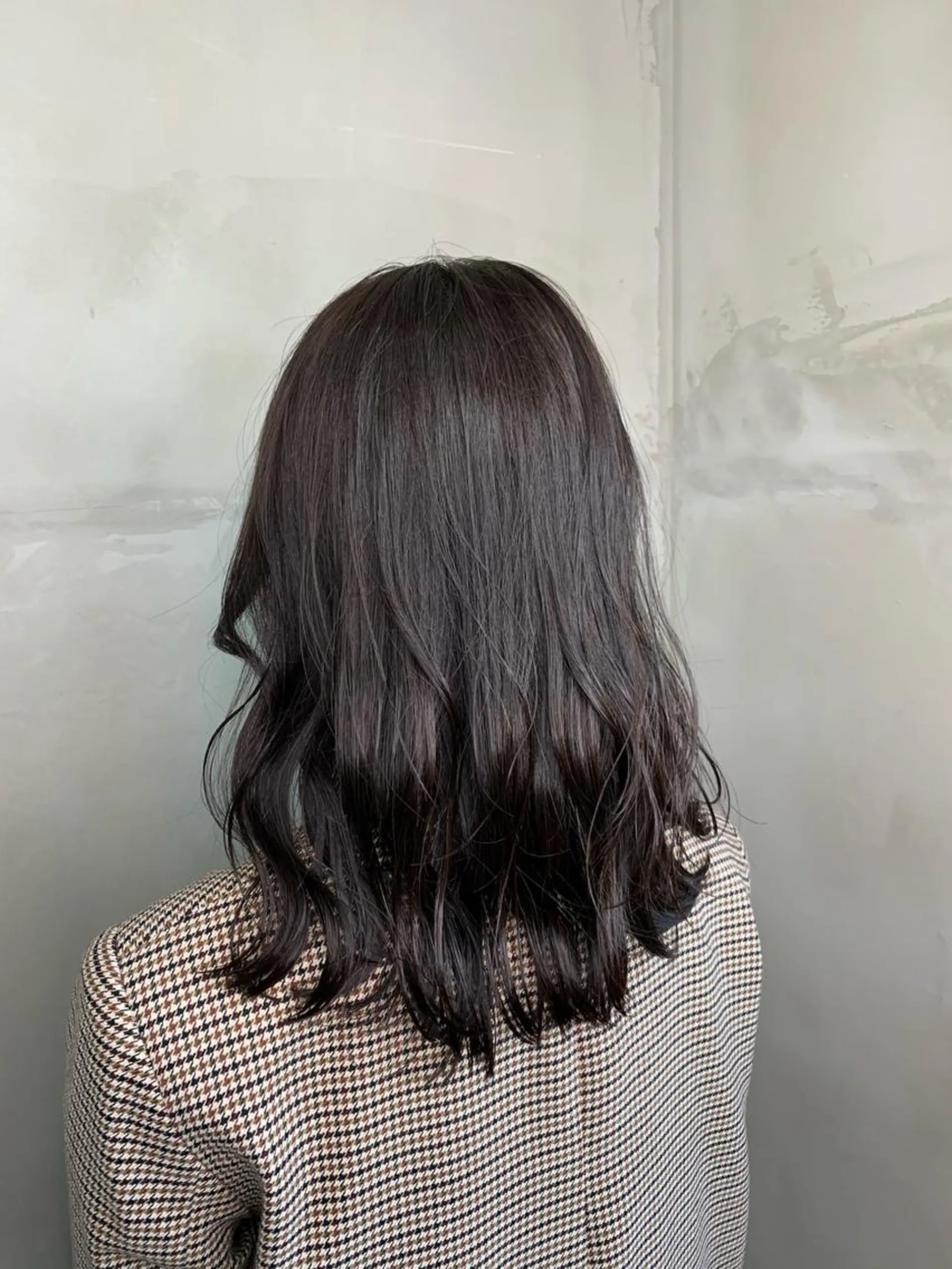 セミロング カラー アッシュ バレイヤージュ ベージュカラー ブロンド ブルーカラー ヘアカラー レイヤーカット/ 艶カラー/RYOMAのヘアスタイル