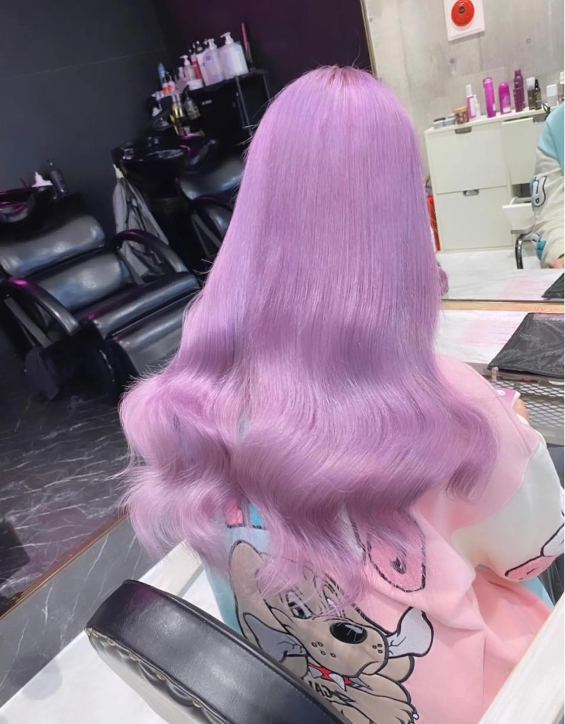 ロング カラー パーマ ヘアアレンジ メンズ キッズ ネイル マツエク・マツパ アイブロウ ヘアカラー トリートメント ✨艶ハイトーン/ 💗モモ໒꒱のヘアスタイル