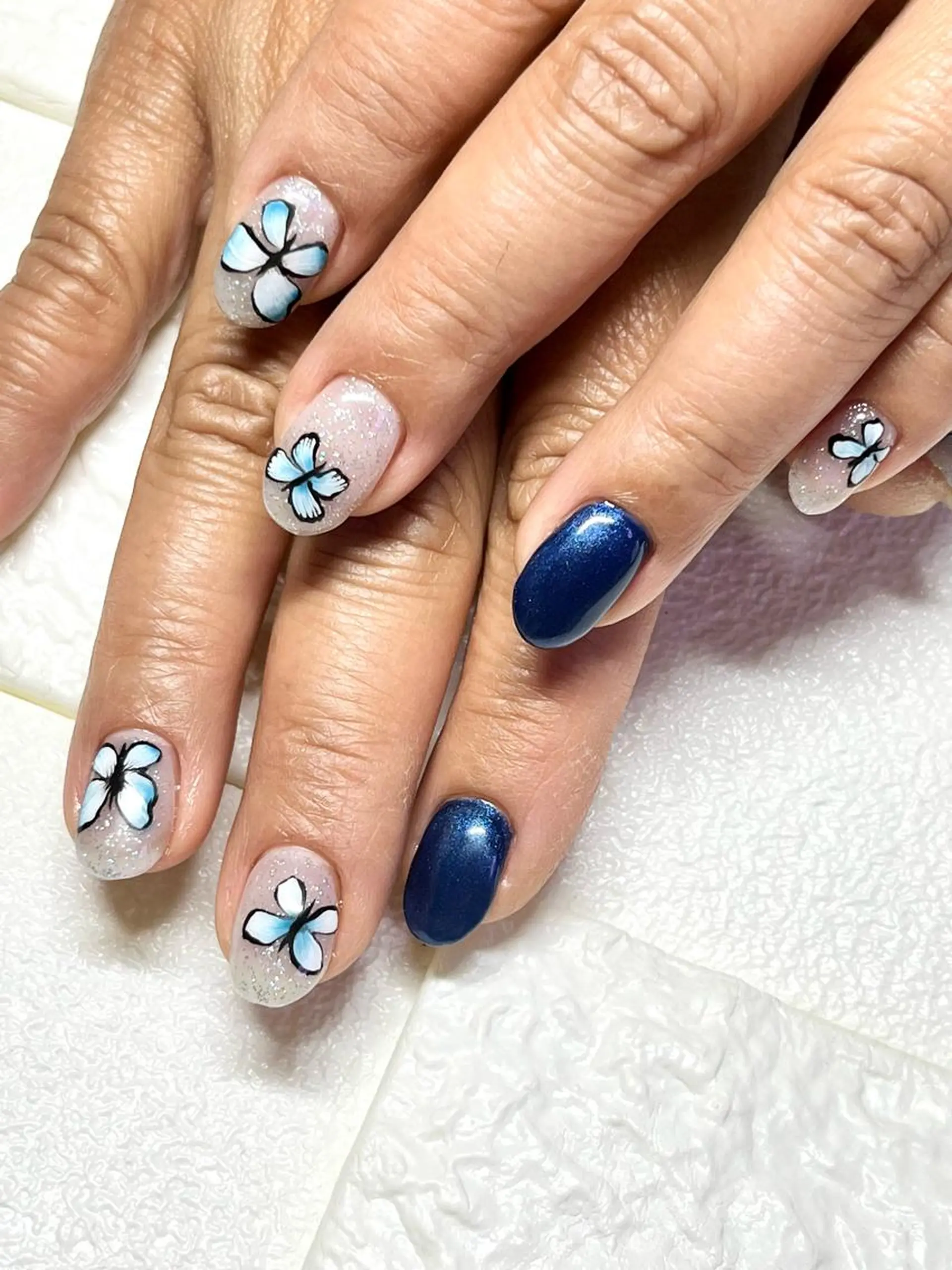 ミディアム ネイル ハンドネイル まり りぃ〜んのネイルデザイン