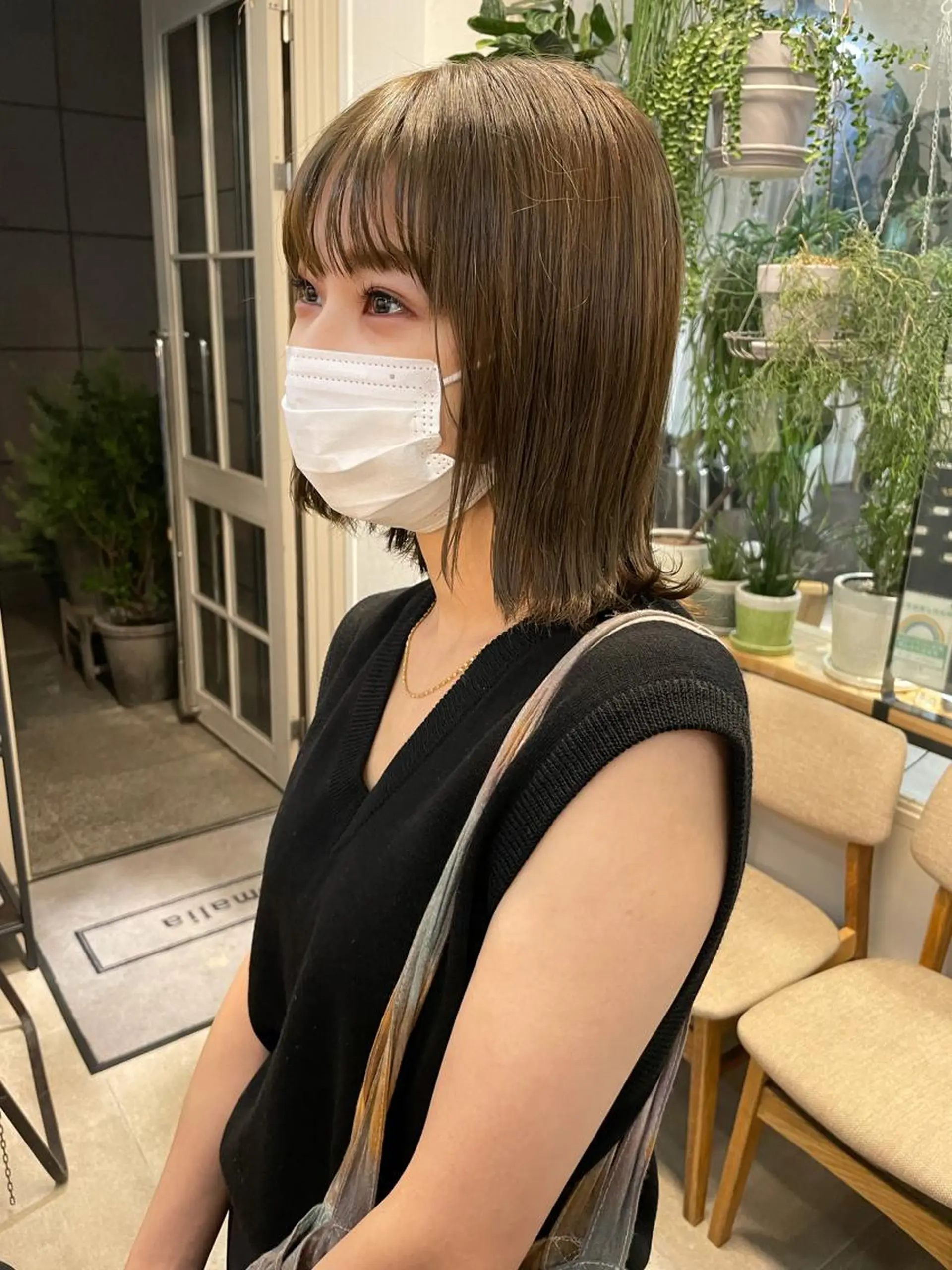 ミディアム 小顔レイヤー×コンパ クトボブ/林隆平のヘアスタイル