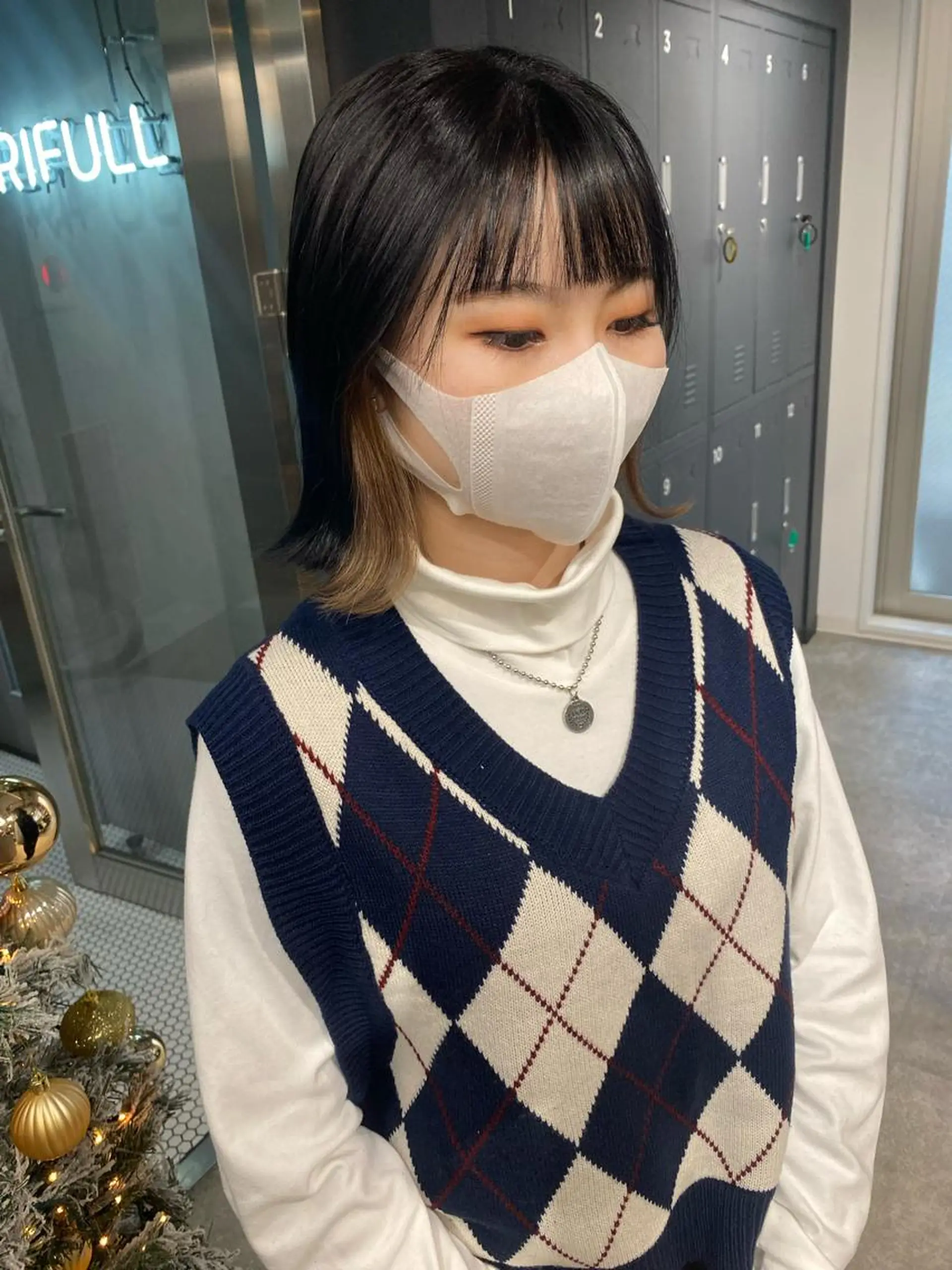 ショート カラー nishido ハイライト/海外ヘアのヘアスタイル