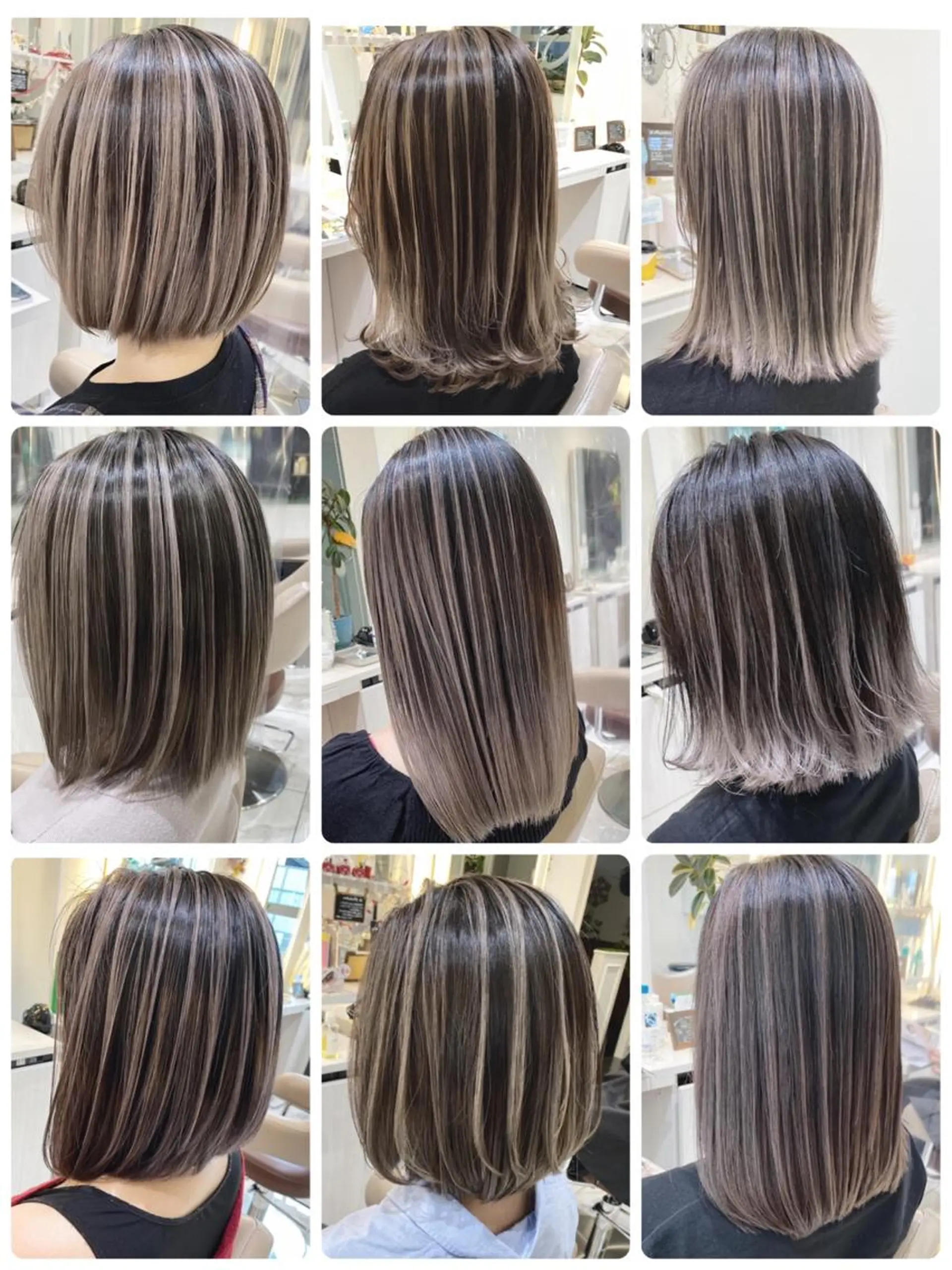 セミロング カラー バレイヤージュ 髪質改善 レイヤーカット カット ヘアカラー トリートメント 山崎俊輔/髪質改善 /バレイヤージュのヘアスタイル