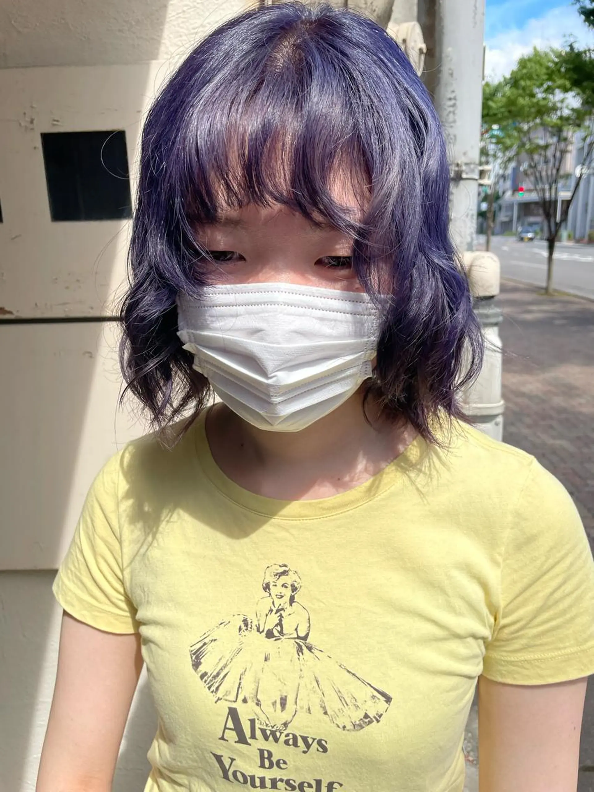 ミディアム カラー tomo🍒パーマ ハイトーン似合わせのヘアスタイル