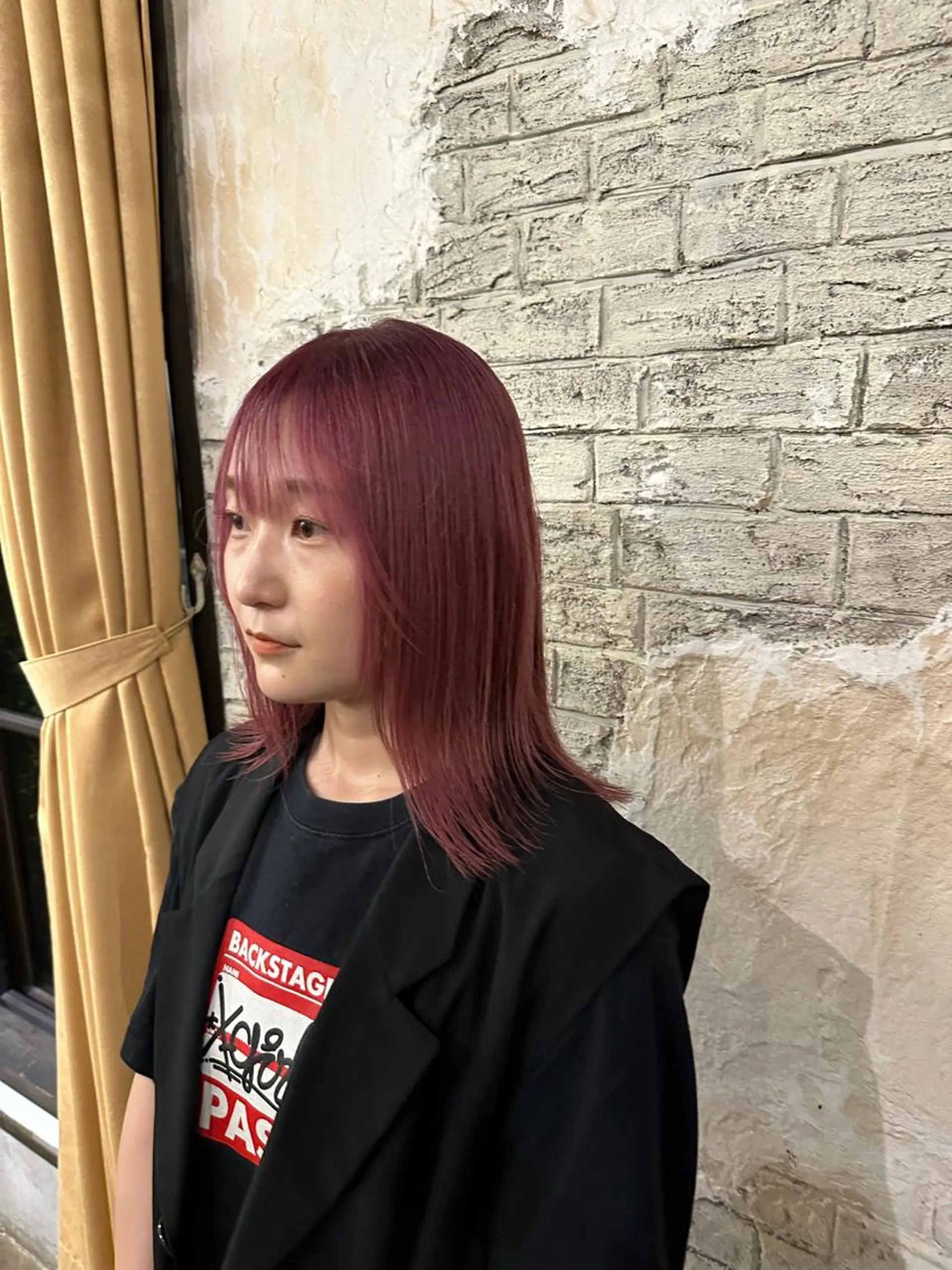 ミディアム カラー ヘアアレンジ ブリーチ 透明感カラー ピンクカラー 🦖ノザワ リンカ🦖のヘアスタイル