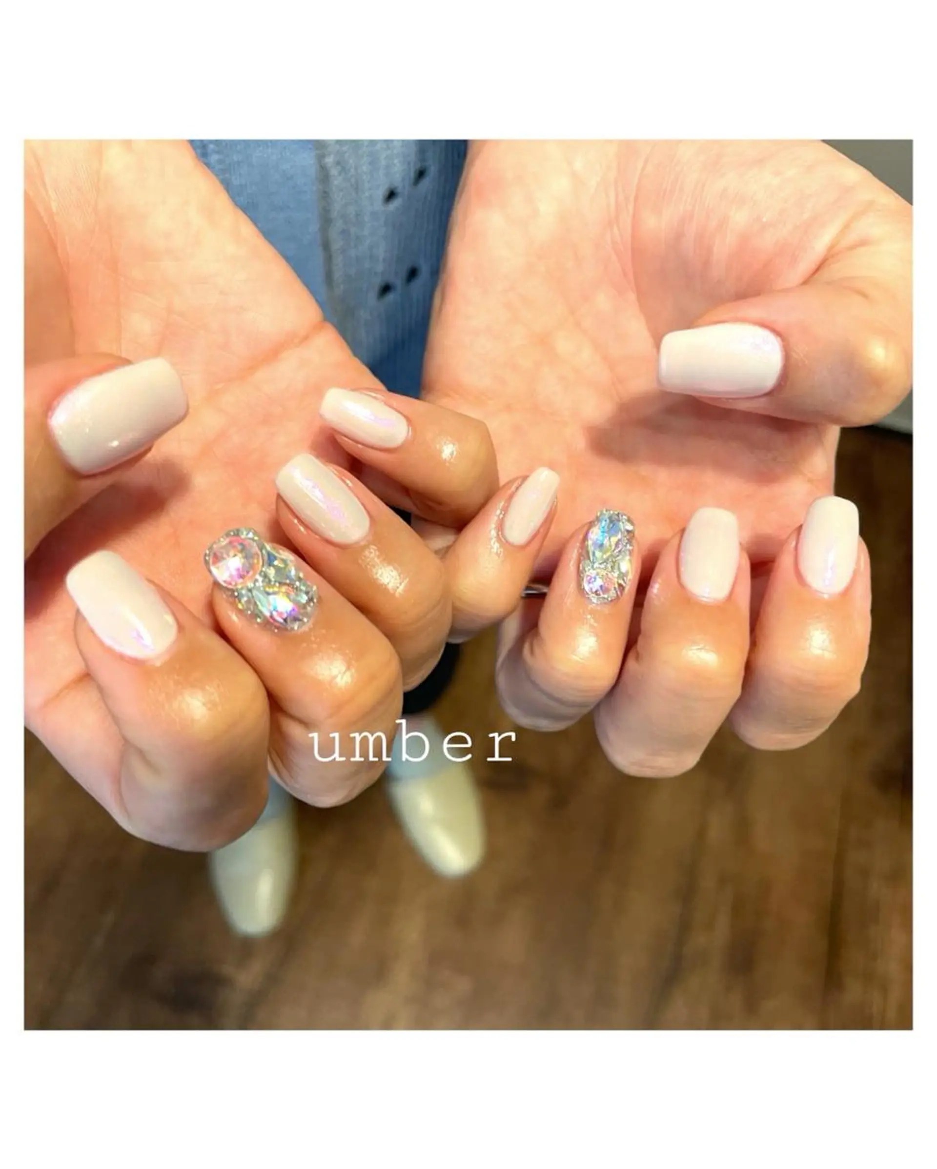 ネイル オーロラネイル クリアネイル フラッシュネイル フットネイル フレンチネイル ハンドネイル umber 三茶1分のネイルデザイン