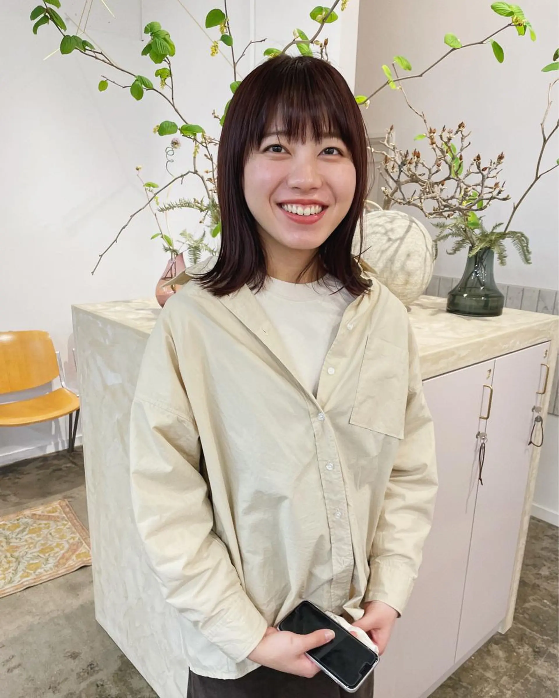 ミディアム カラー スギヤマ ショウゴのヘアスタイル