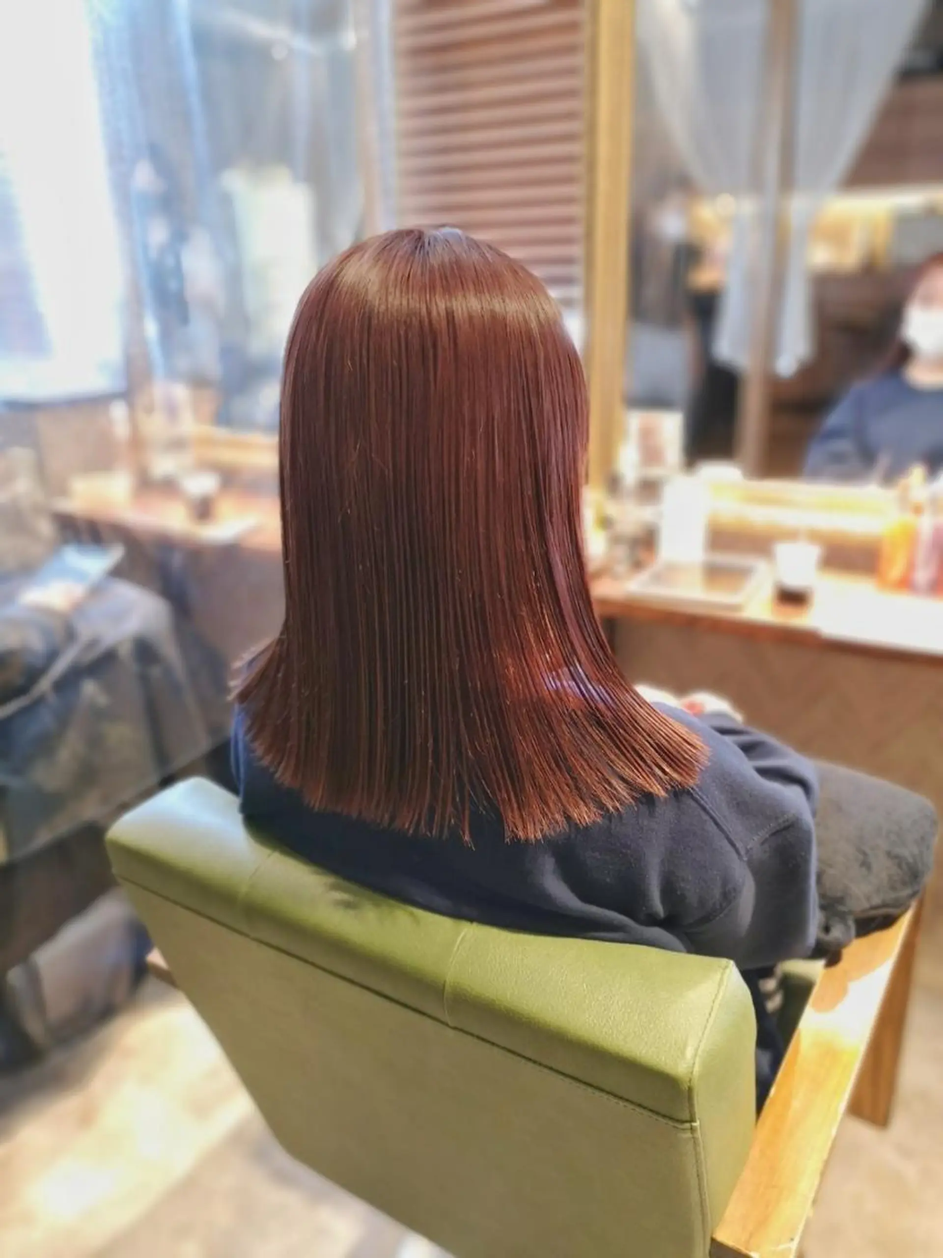 ミディアム パーマ カラー ミディアムパーマ アディクシーカラー アッシュ バレイヤージュ ミストバング カット ヘアカラー 縮毛矯正 【N°deseo】 吉祥寺のヘアスタイル