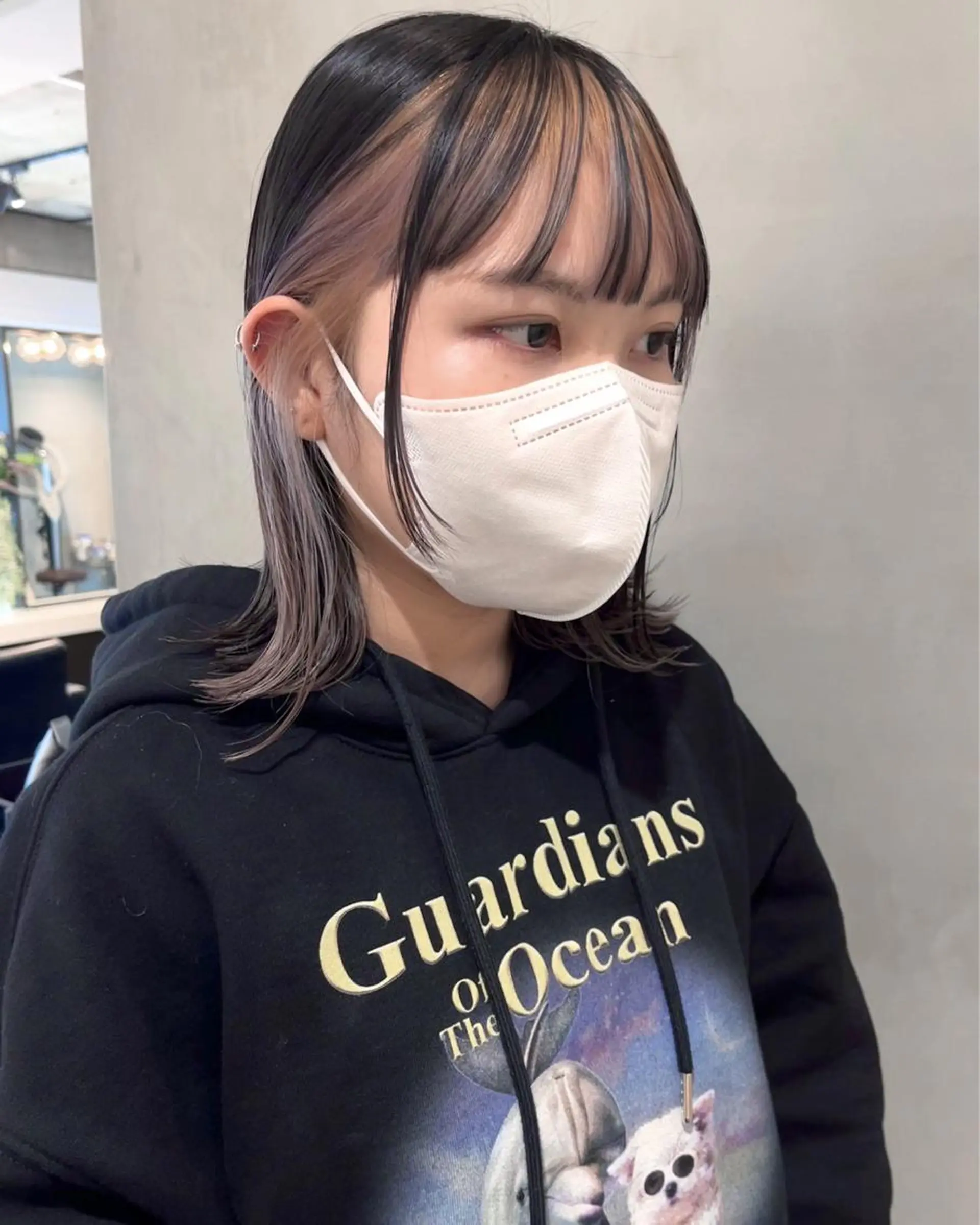 ミディアム カラー 顔まわり/暖色 可愛い特化🎀ゆうなのヘアスタイル