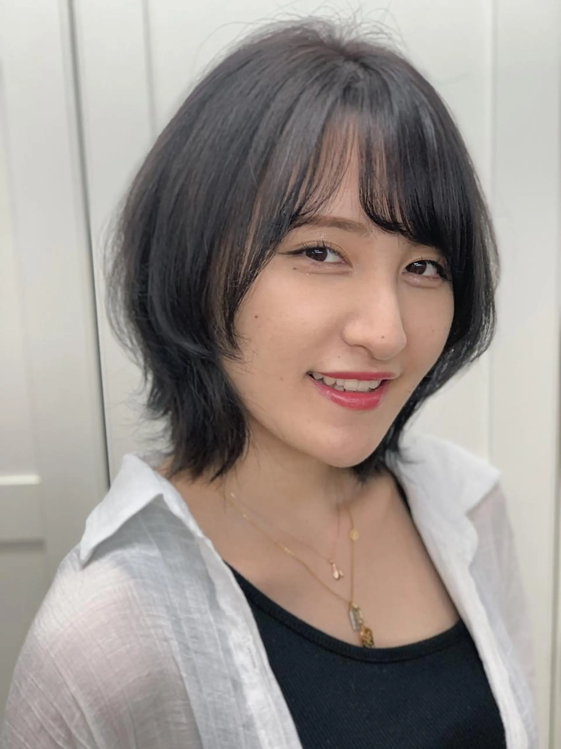 ミディアム カラー カット ヘアカラー ハットリ /北習志野のヘアスタイル