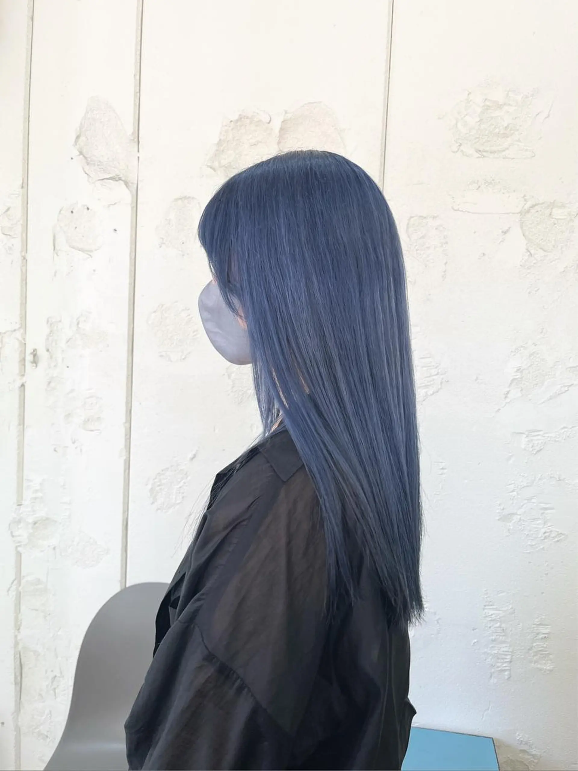 ロング カラー ネイビーカラー ハイトーン🦢 Natsumiのヘアスタイル