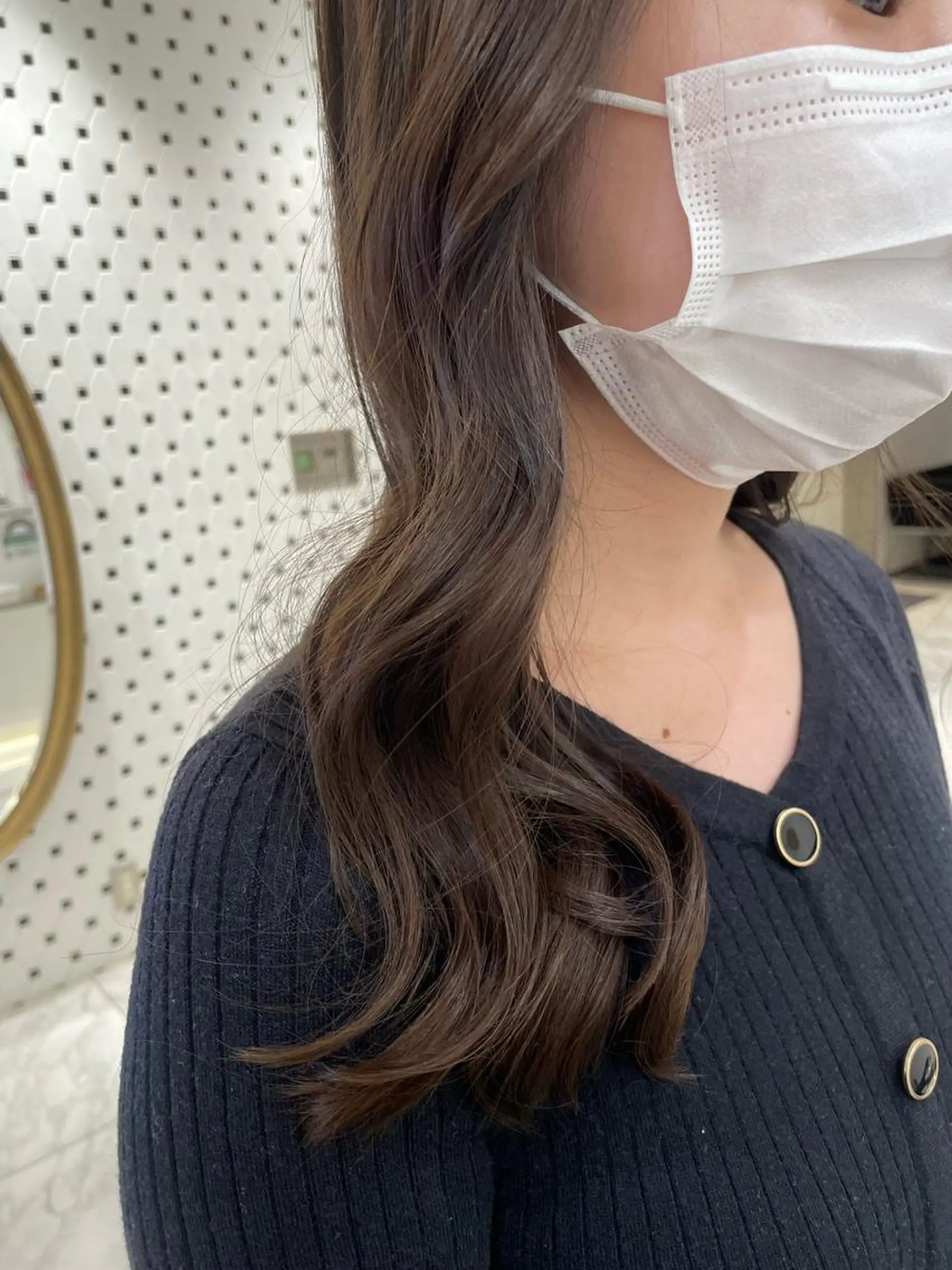 セミロング 韓国風パーマ/ヘア セット/店長みづきのヘアスタイル